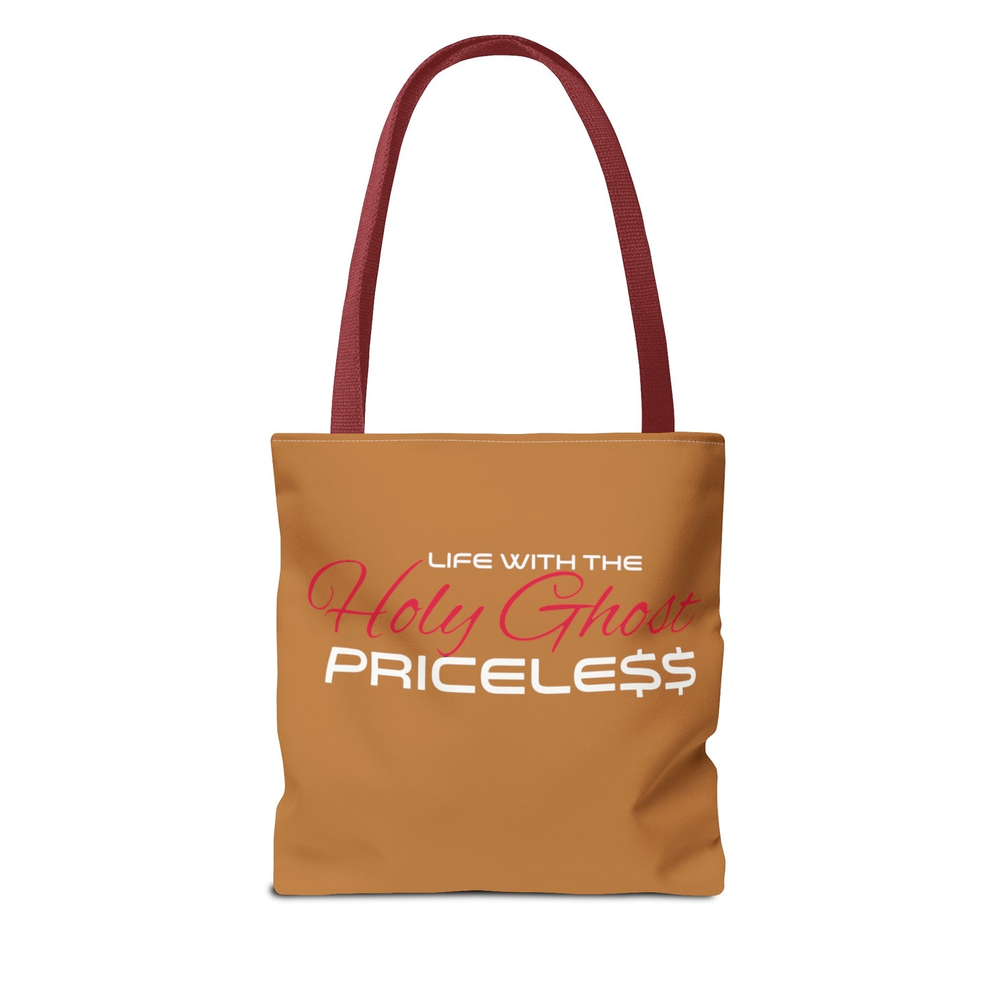 Collection A “Holy Ghost PRICELESS” Tan Tote Bag