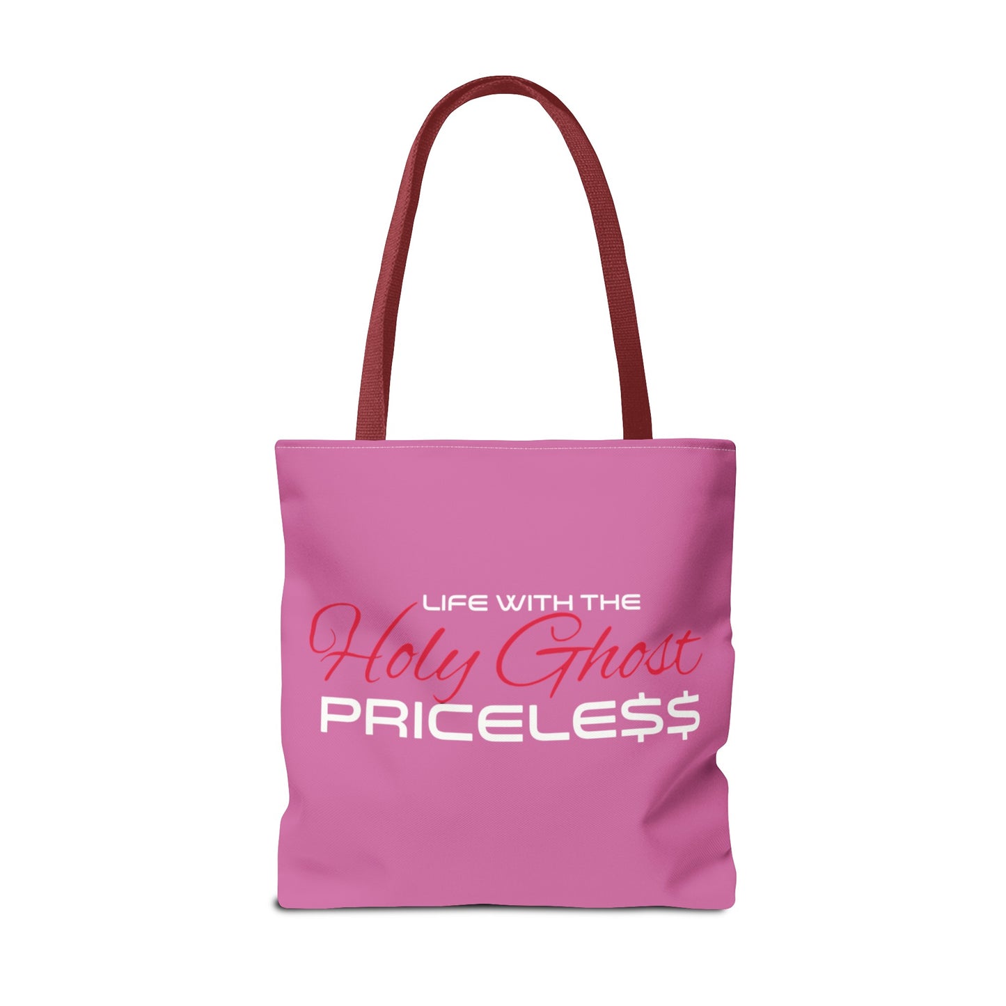 Collection A “Holy Ghost PRICELESS” Pink Tote Bag