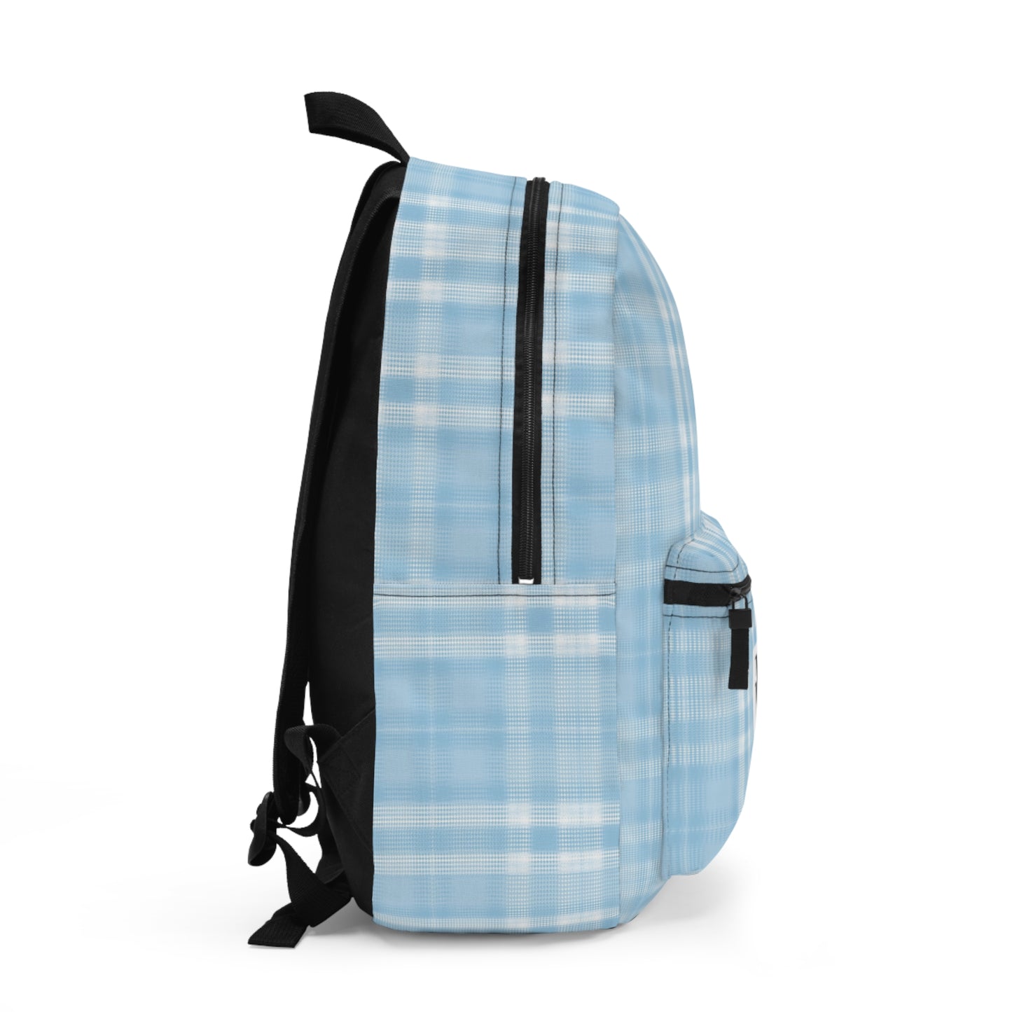 Mss Mia Light Blue Plaid Backpack