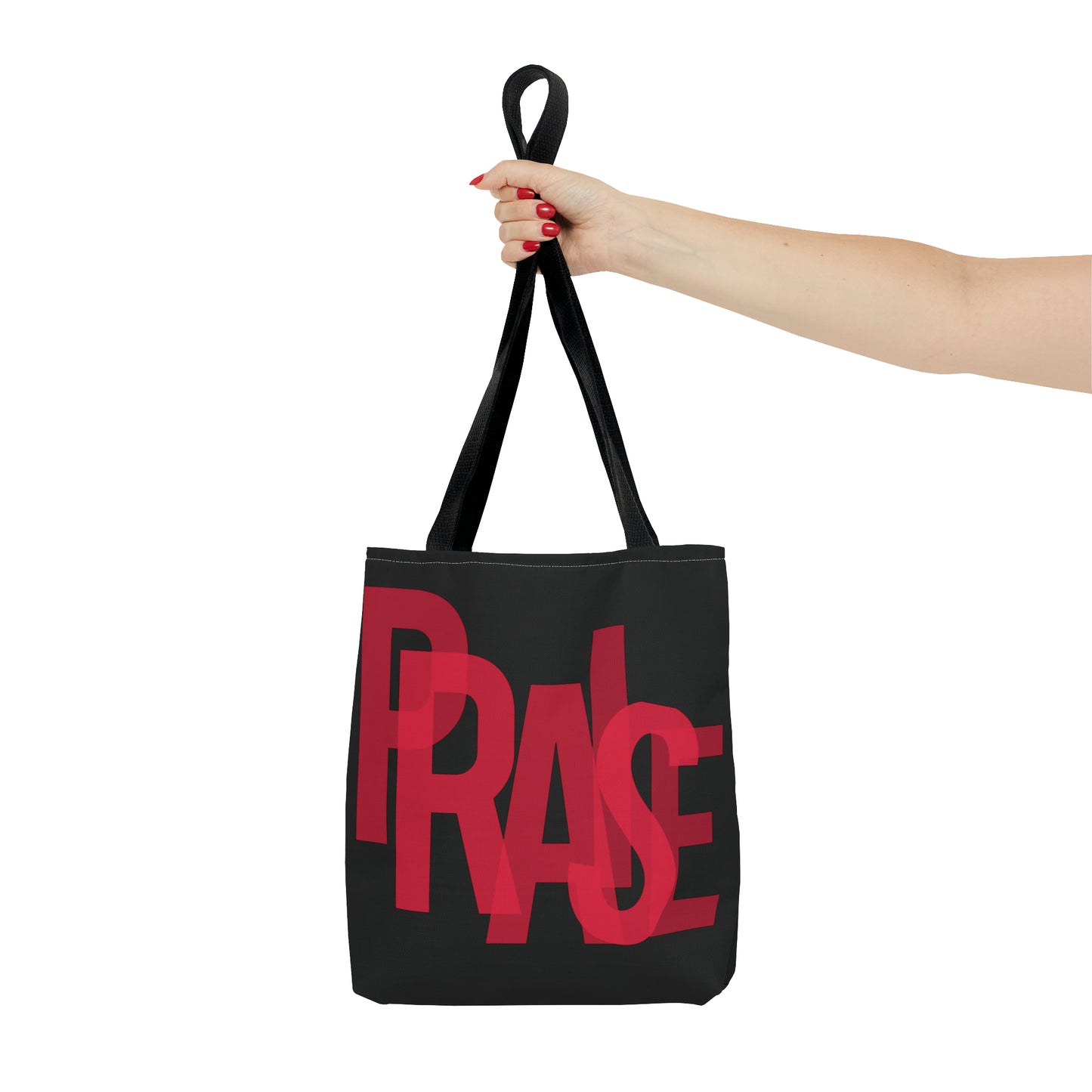 Collection B: “Garment of PRAISE” Black & Red Tote Bag