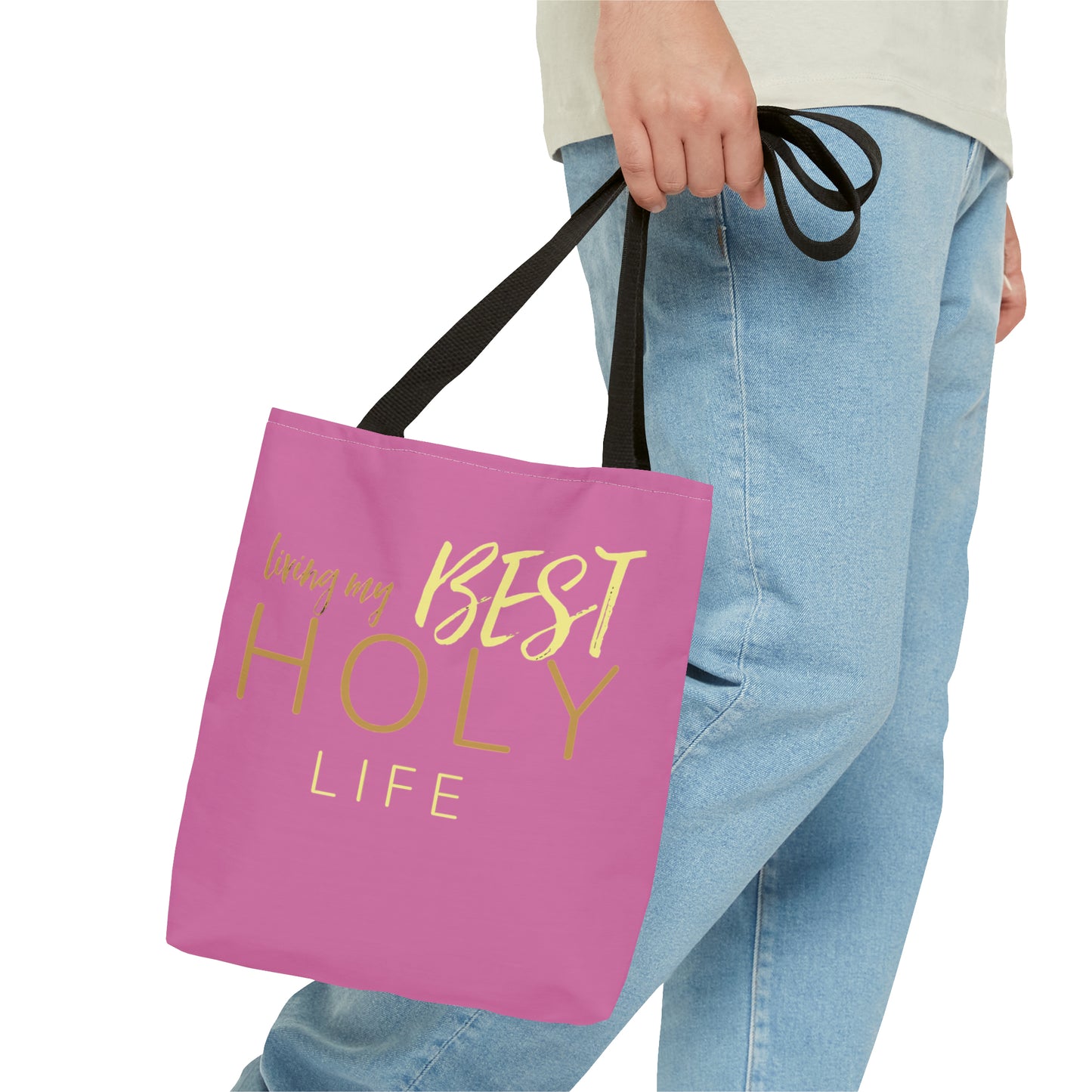 Collection A: “HOLYlife” Pink Tote Bag