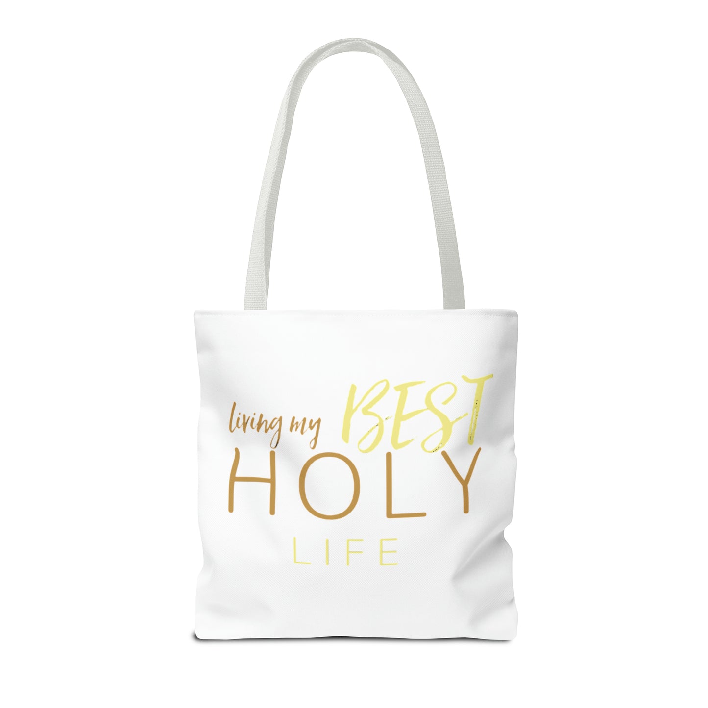 Collection A: “HOLYlife” White Tote Bag