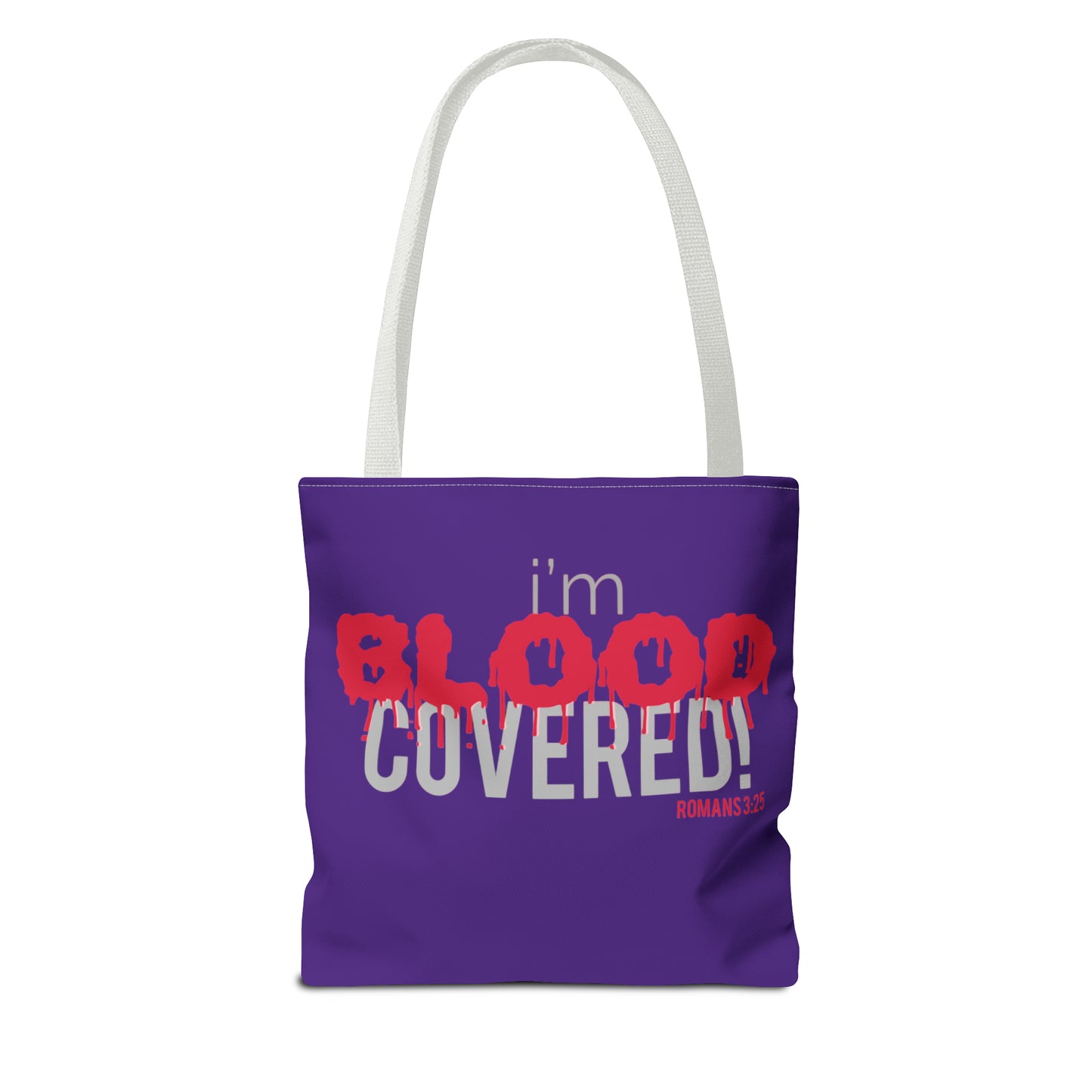 Collection B: “BLOOD Covered” Purple Tote Bag