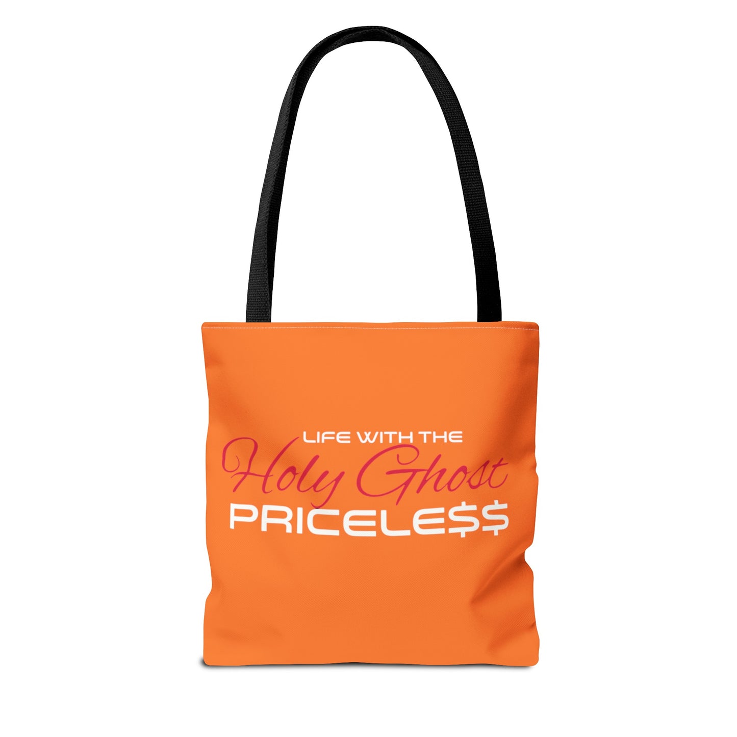 Collection A “Holy Ghost PRICELESS” Orange Tote Bag