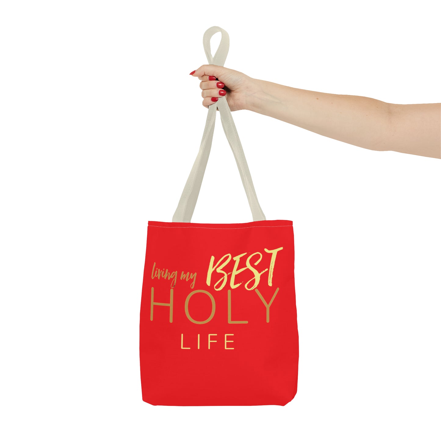 Collection A: “HOLYlife” Red Tote Bag