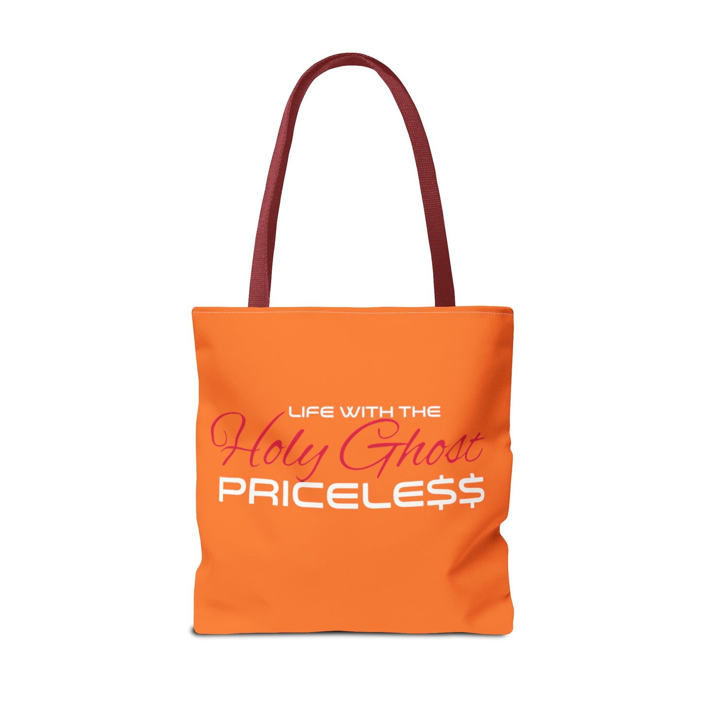 Collection A “Holy Ghost PRICELESS” Orange Tote Bag