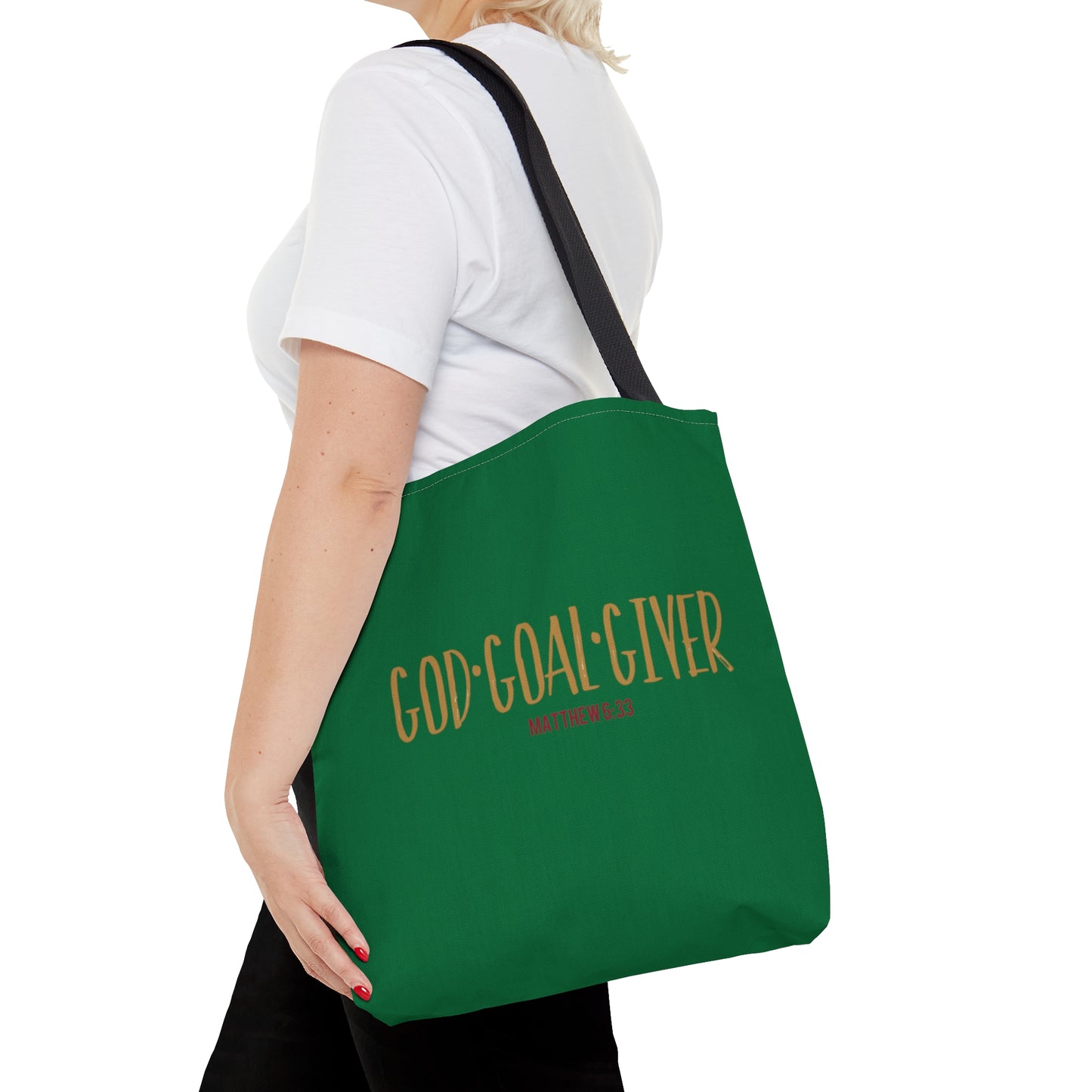 “Goal Giver” Dark Green Tote Bag