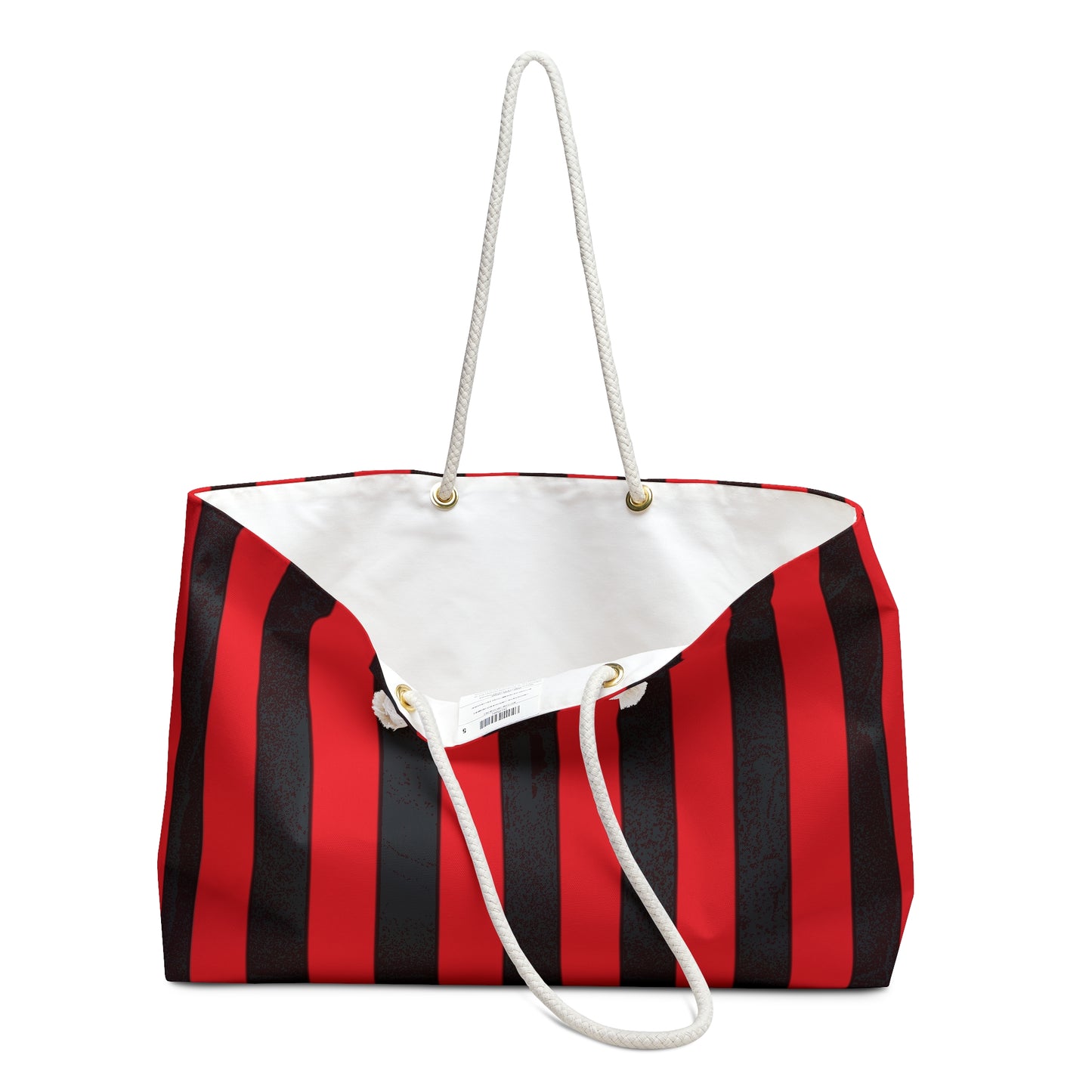 Mss Mia Red/Black Stripe Weekender Bag