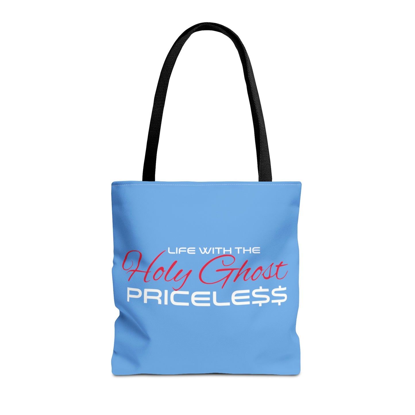 Collection A “Holy Ghost PRICELESS “ Blue Tote Bag