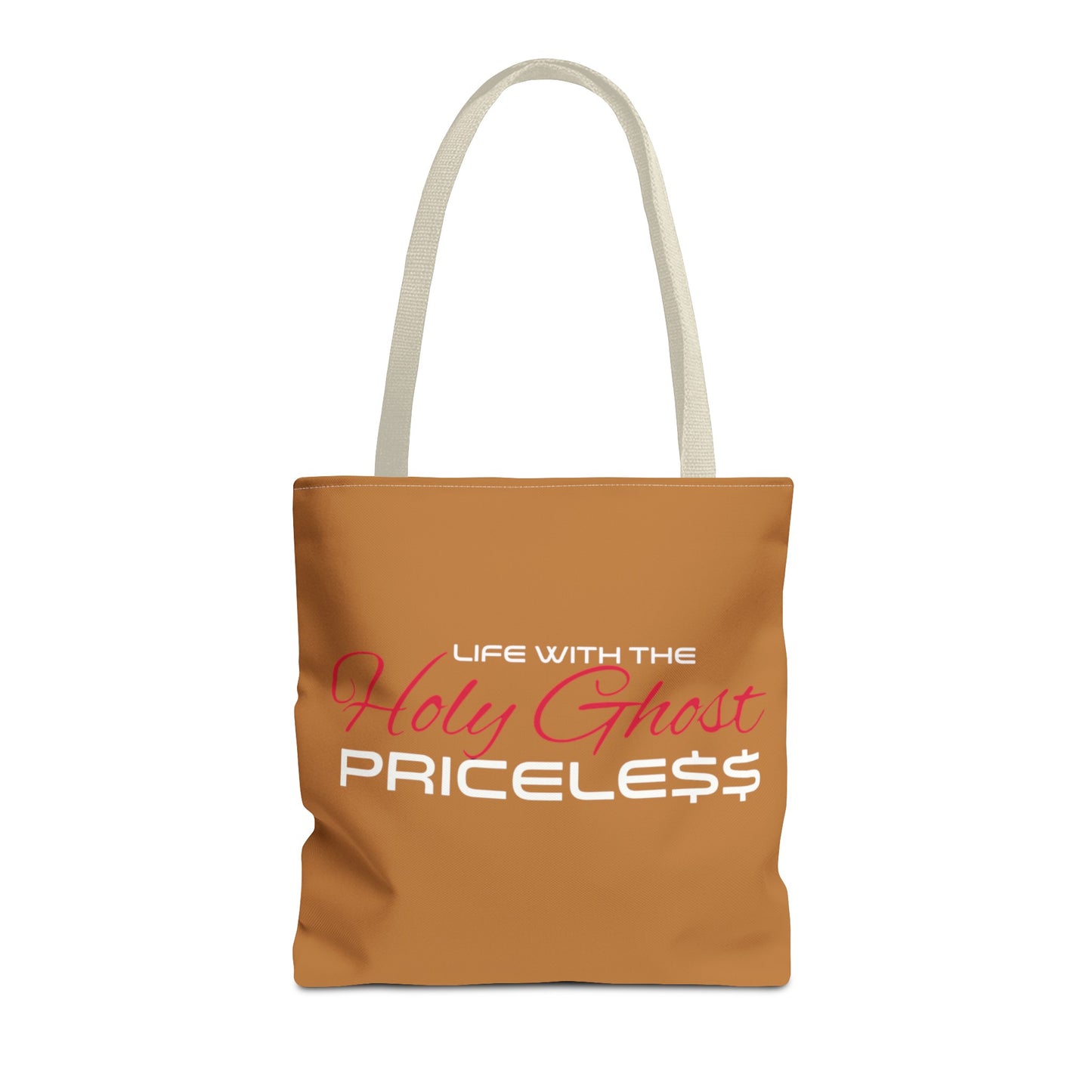 Collection A “Holy Ghost PRICELESS” Tan Tote Bag