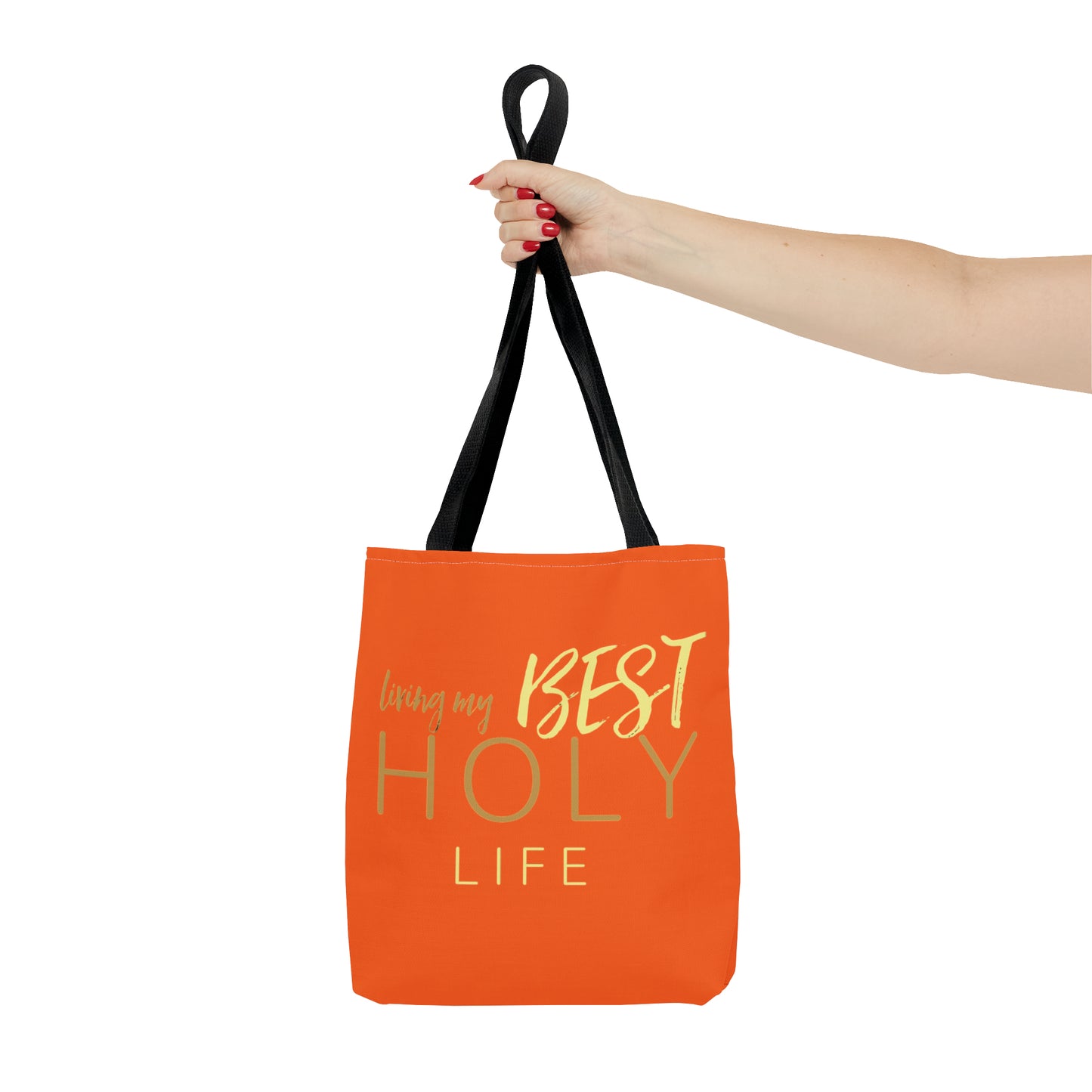 Collection A: “HOLYlife” Orange Tote Bag