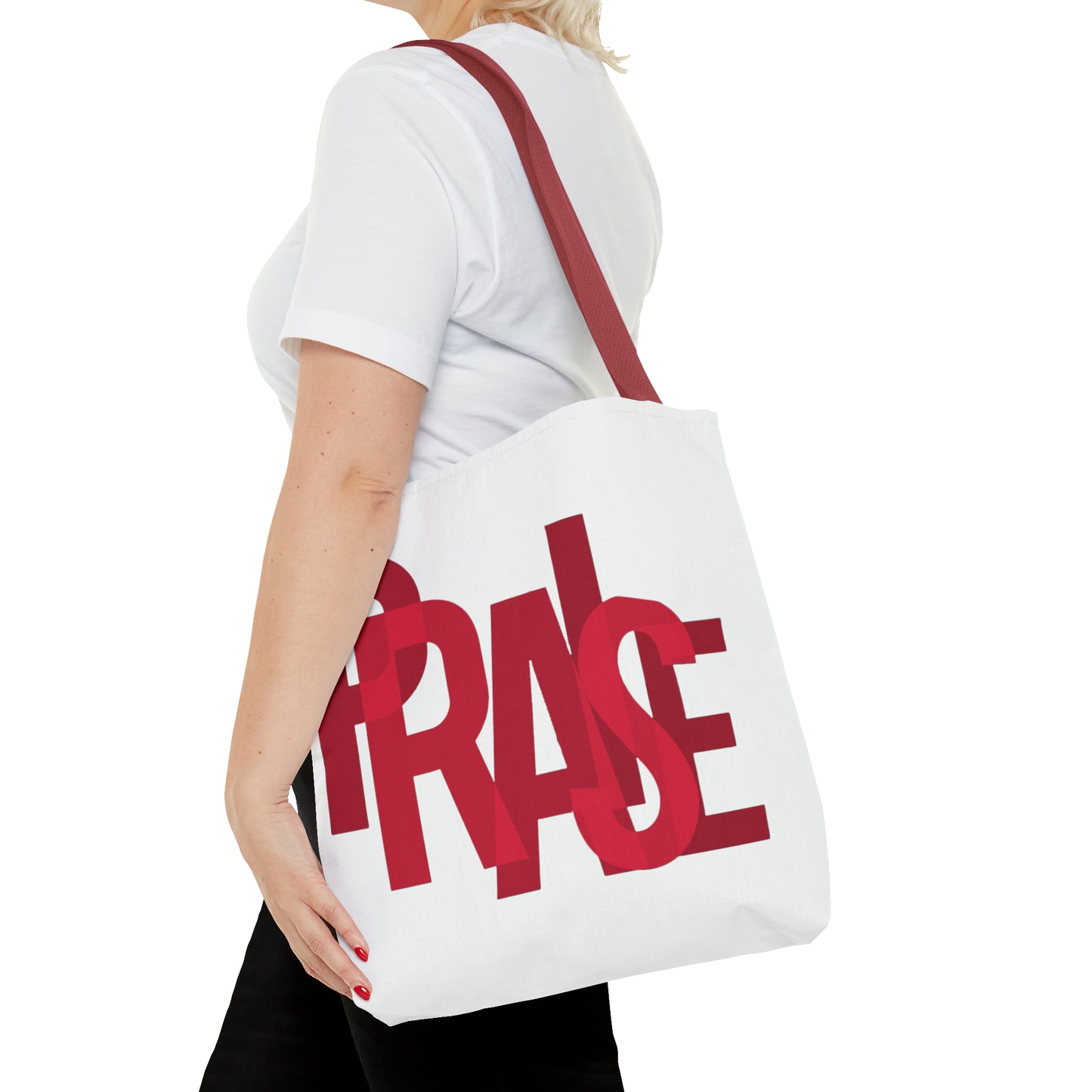 Collection B: “Garment of PRAISE” White & Red Tote Bag