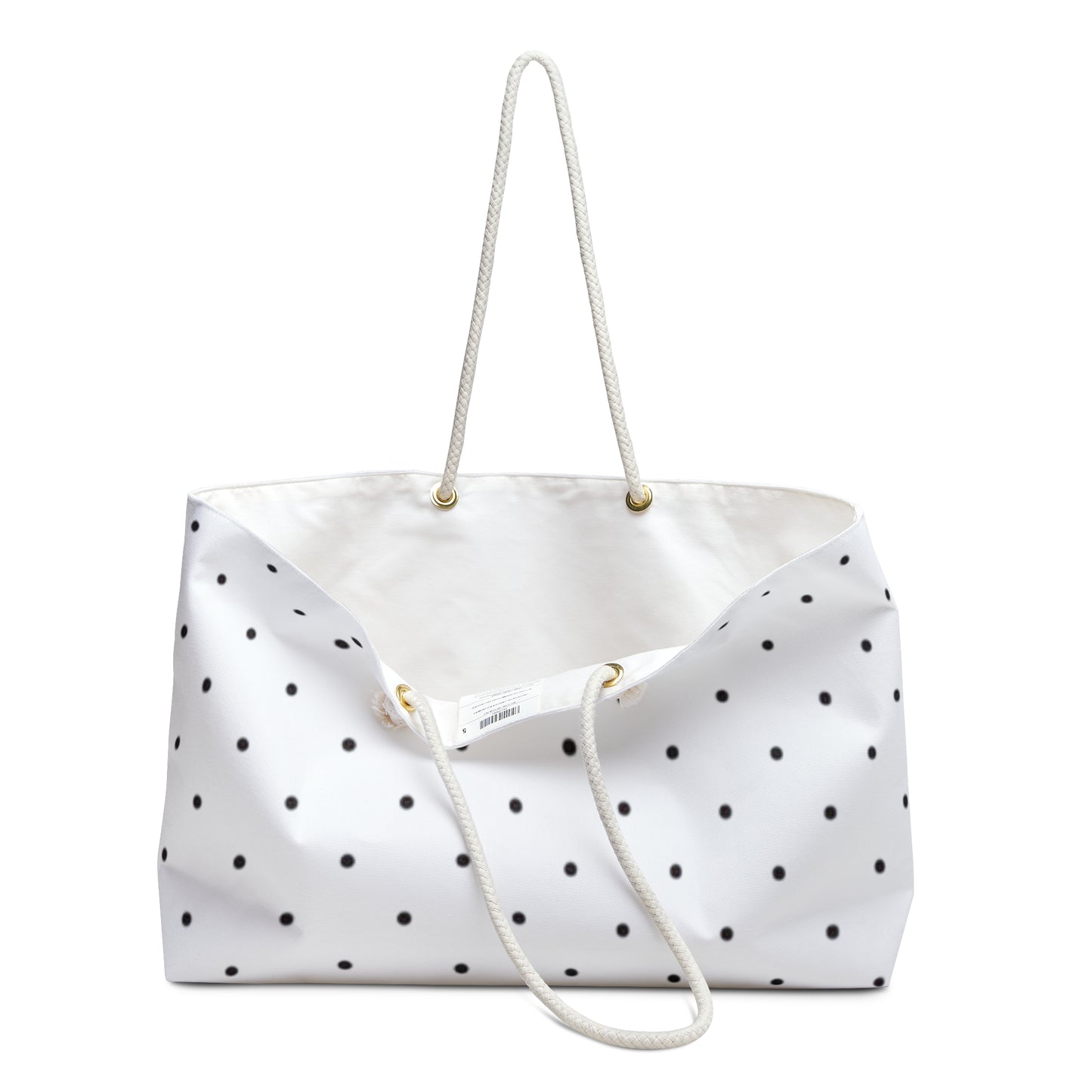 Mss Mia White Polka Dot Weekender