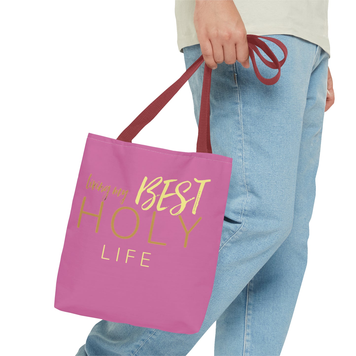 Collection A: “HOLYlife” Pink Tote Bag