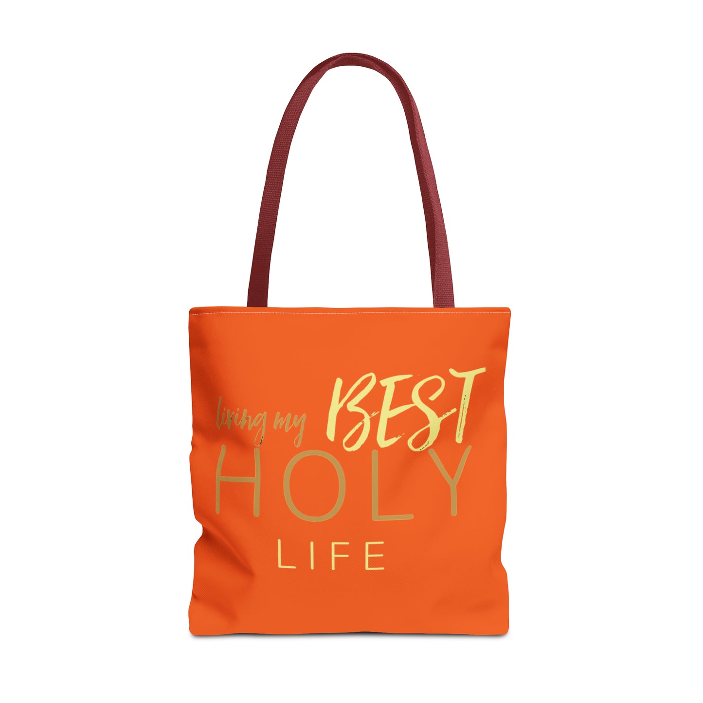 Collection A: “HOLYlife” Orange Tote Bag