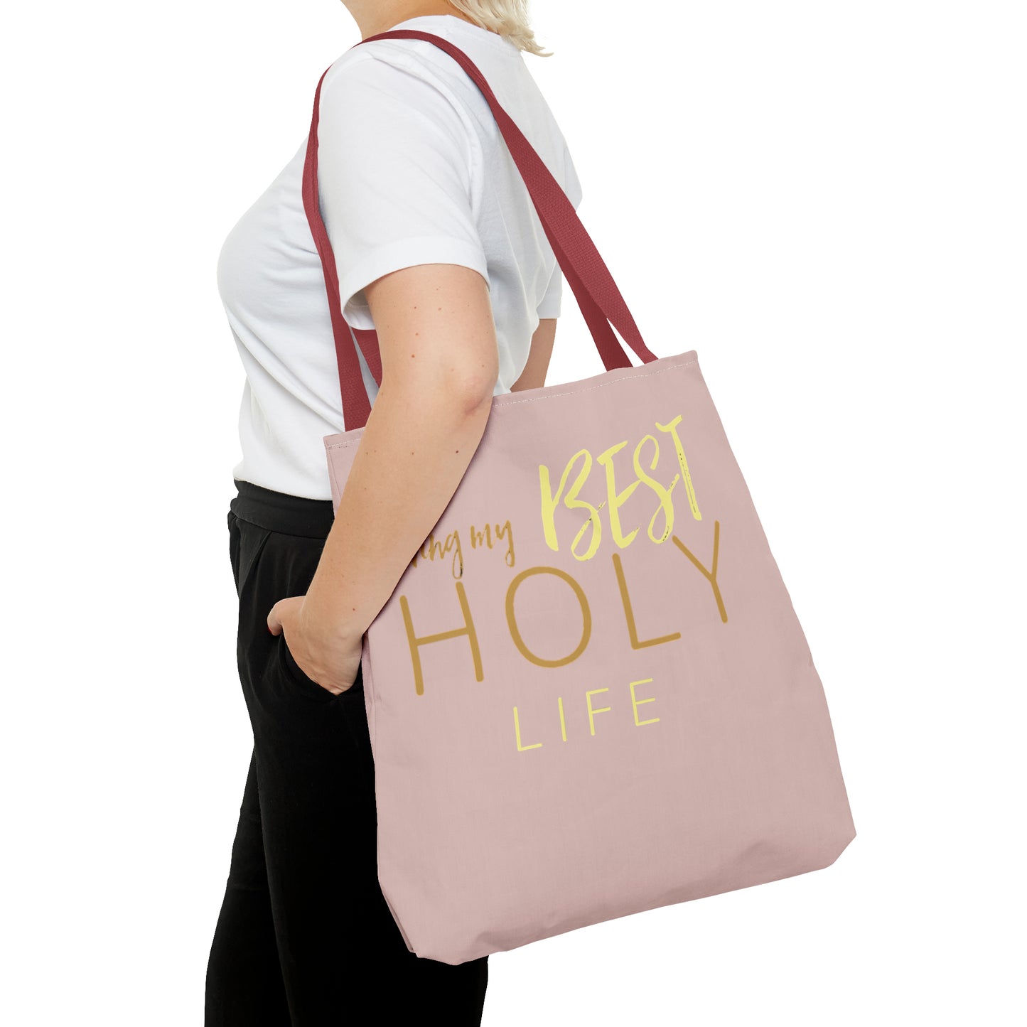 Collection A: “HOLYlife” MM Pink Tote Bag