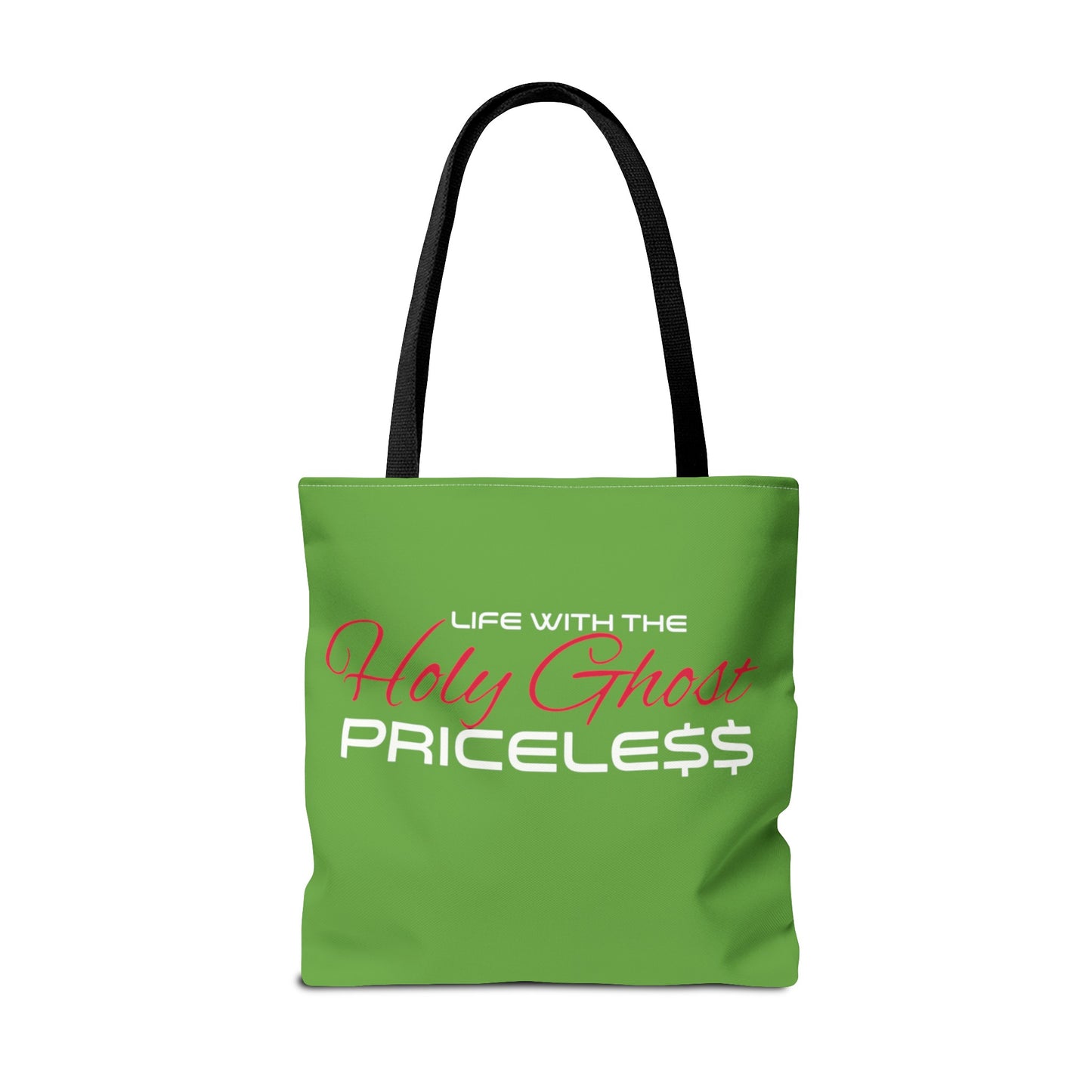 Collection A “Holy Ghost PRICELESS “ Green Tote Bag