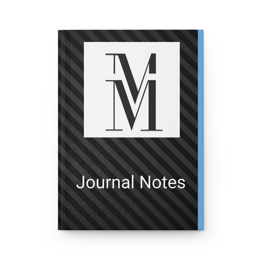 Mss Mia Light Blue w/Black Hardcover Journal Matte