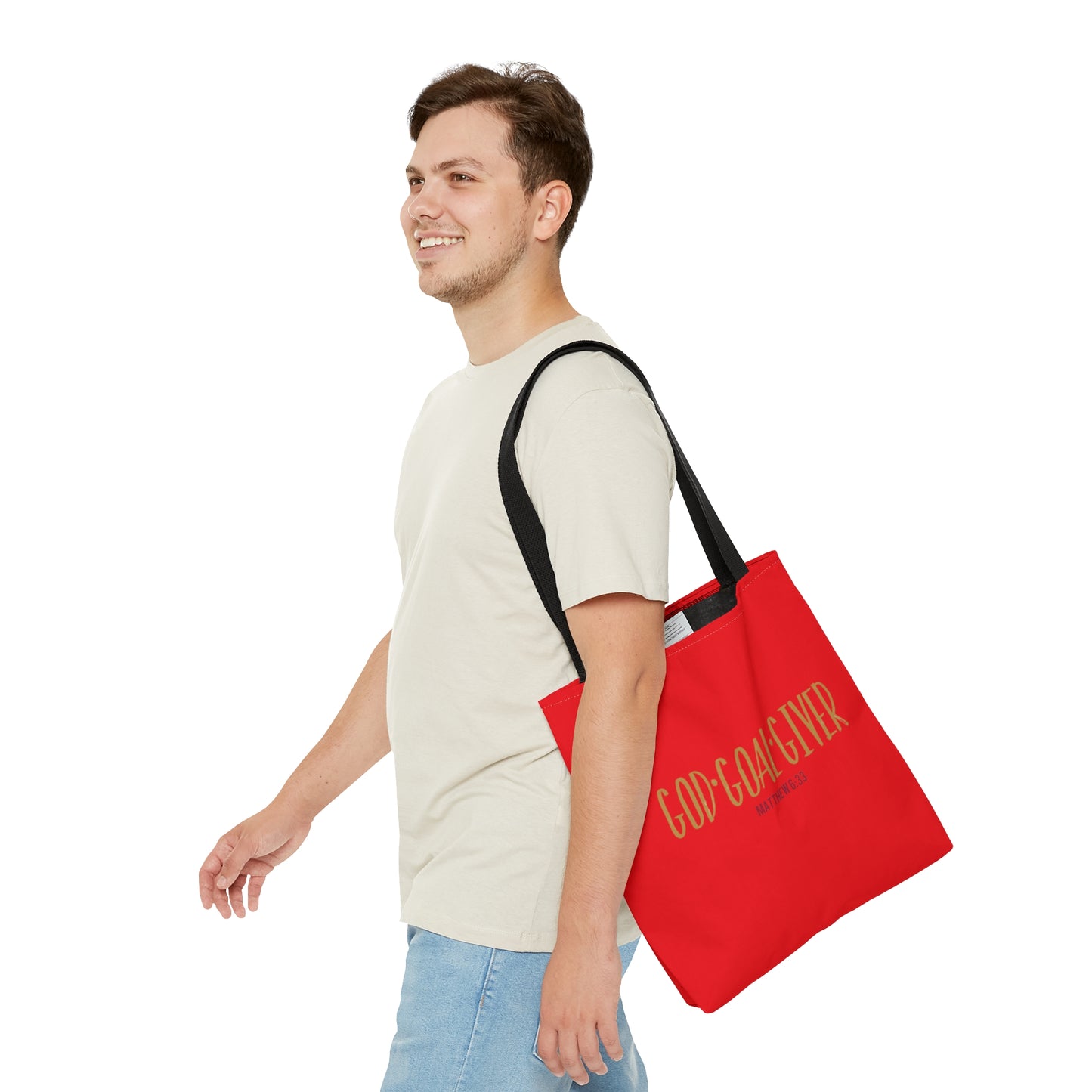 “Goal Giver” Red Tote Bag