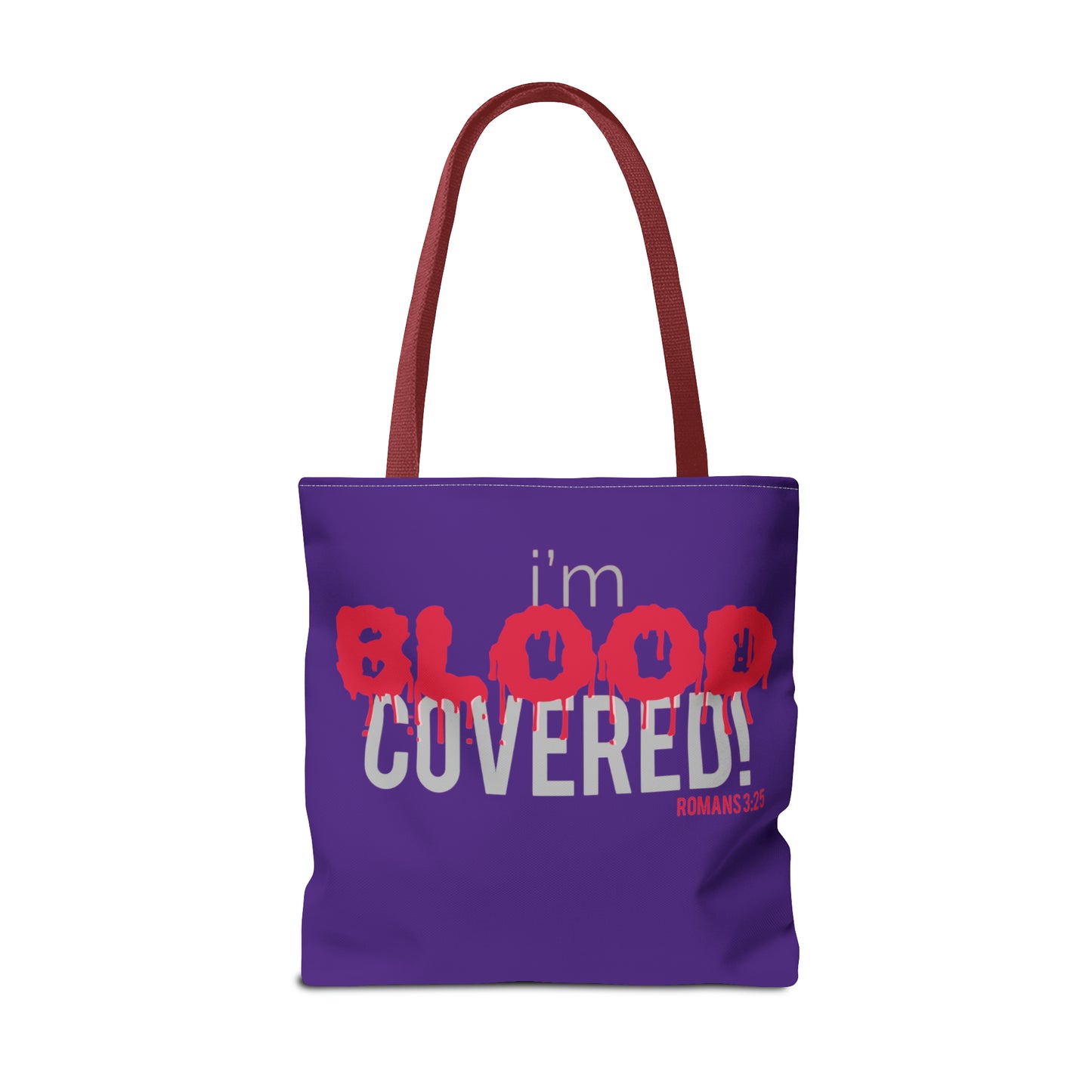 Collection B: “BLOOD Covered” Purple Tote Bag