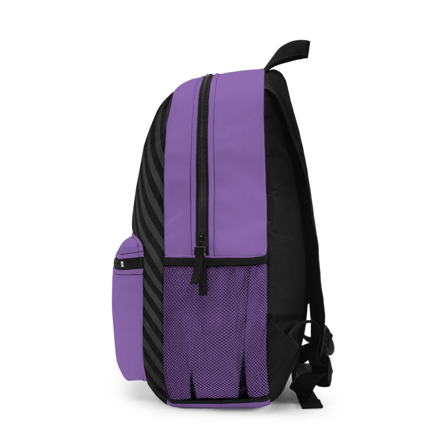 Mss Mia Purple w/Black Diagonal Stripe Backpack