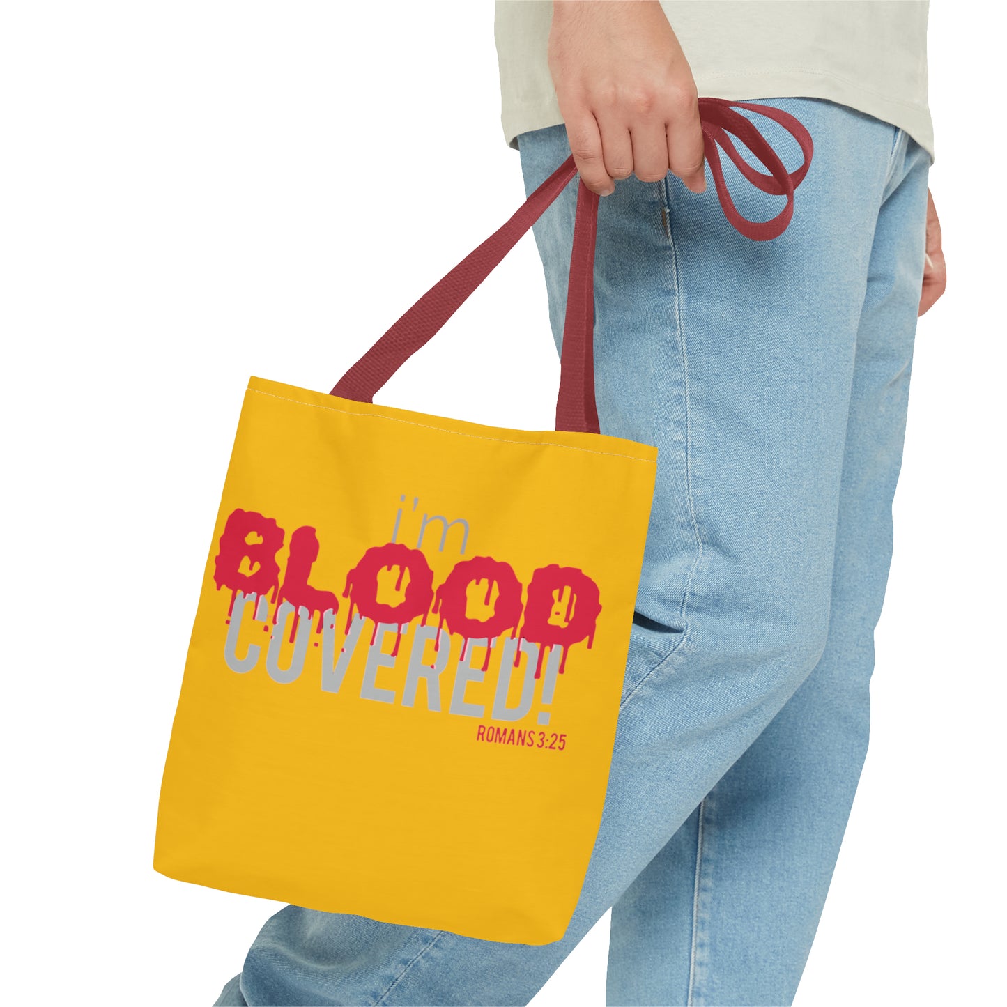 Collection B: “BLOOD Covered” Yellow Tote Bag