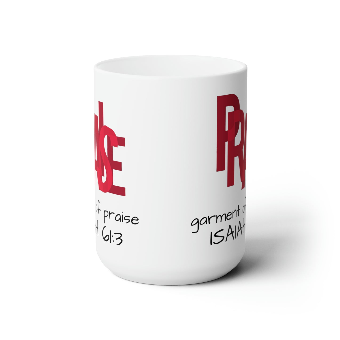 Collection B: “Garment of PRAISE” White&Red Mug