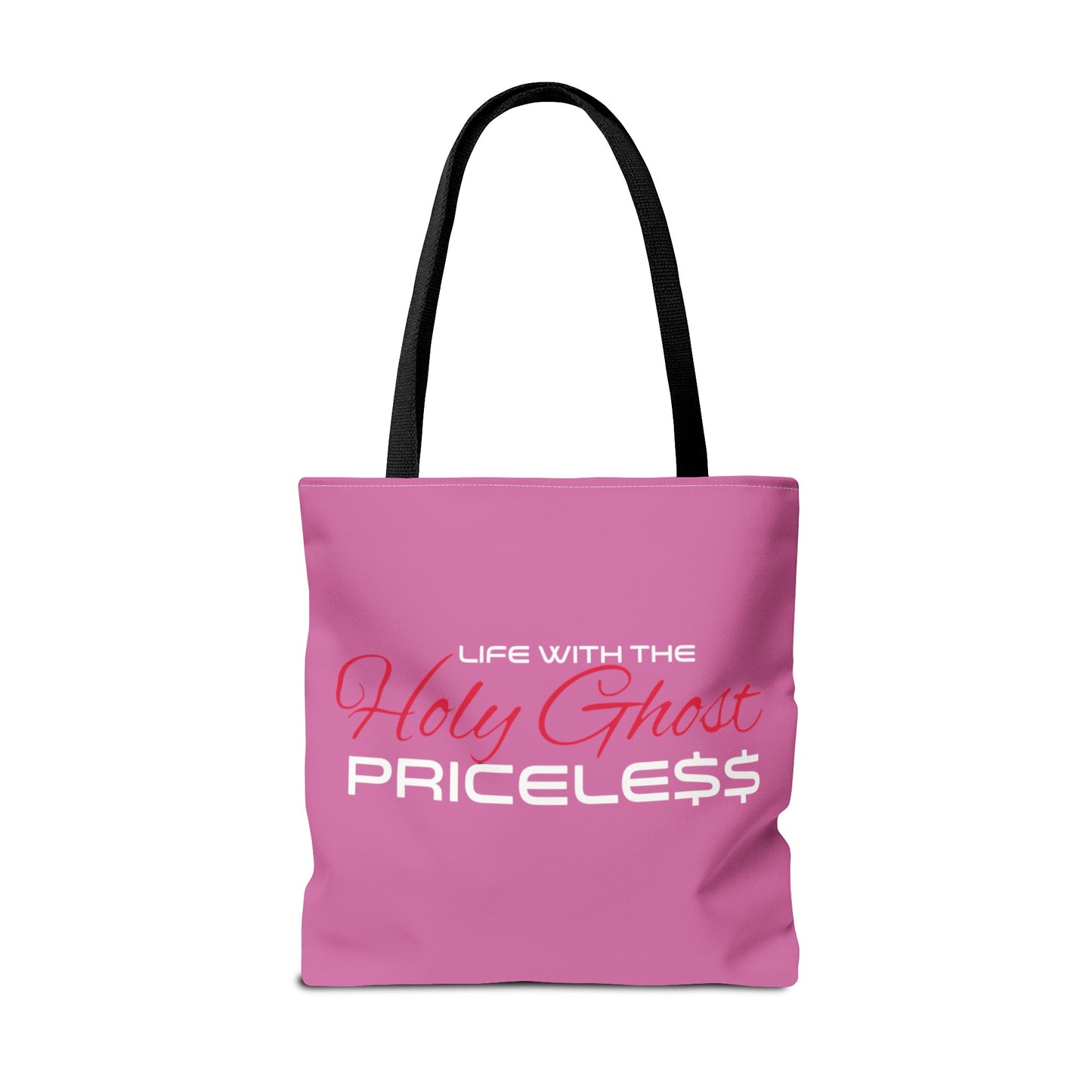 Collection A “Holy Ghost PRICELESS” Pink Tote Bag