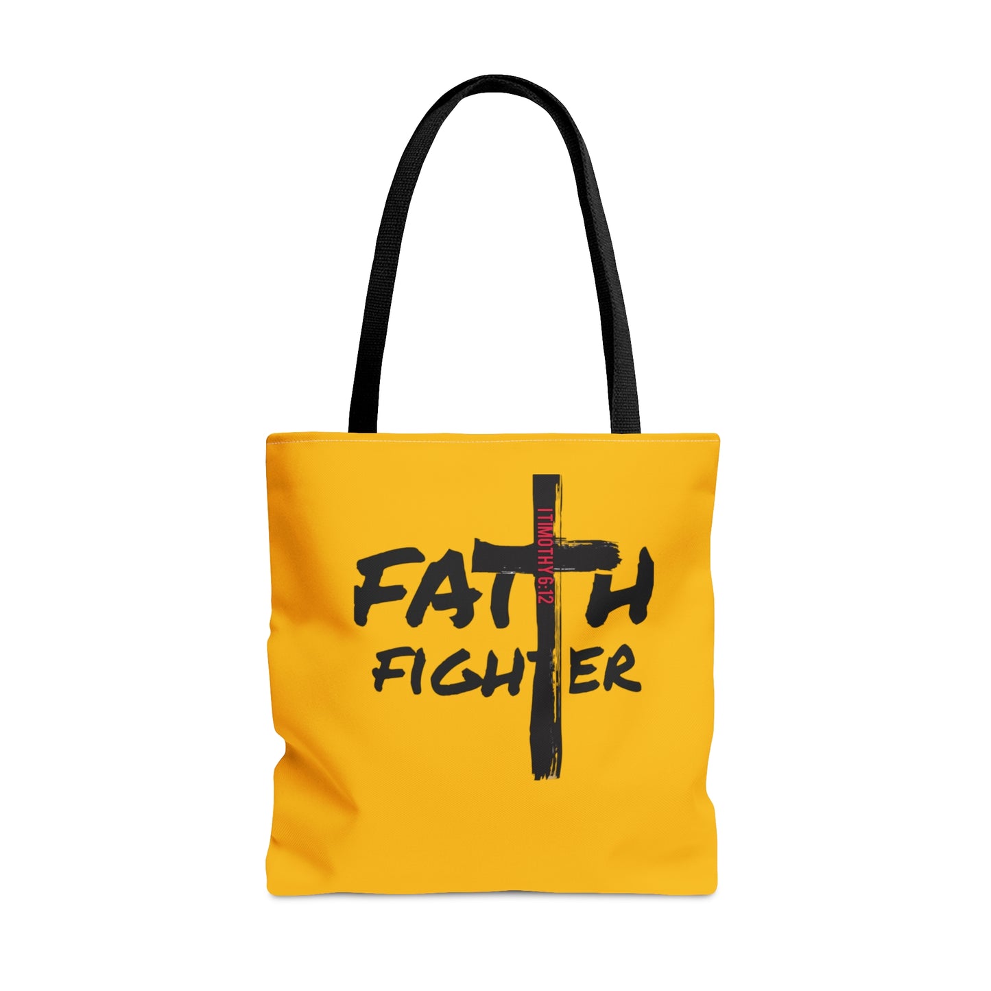 Collection A: “Faith Fighter”  Yellow Tote Bag