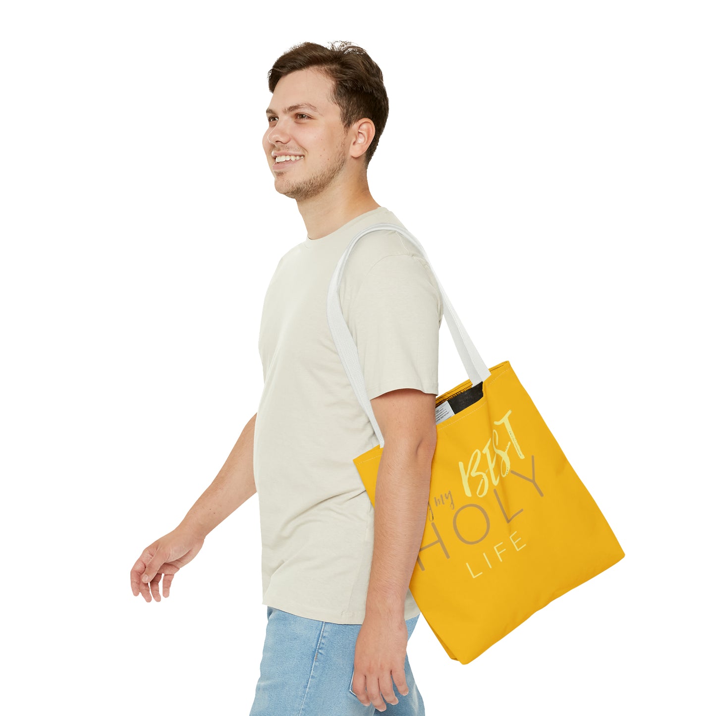 Collection A: “HOLYlife” Yellow Tote Bag