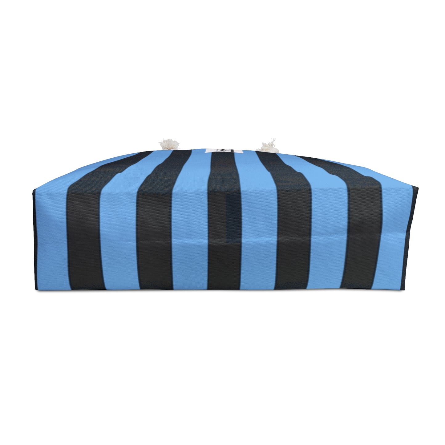 Mss Mia Light Blue/Black Stripe Weekender Bag