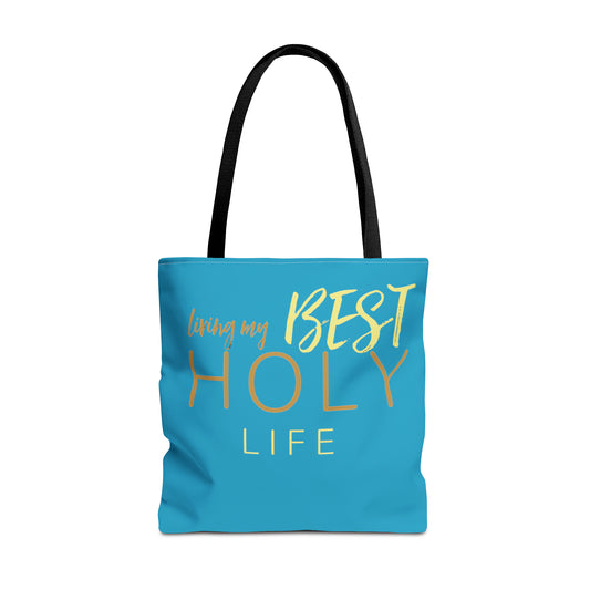 Collection A: “HOLYlife” Blue Tote Bag