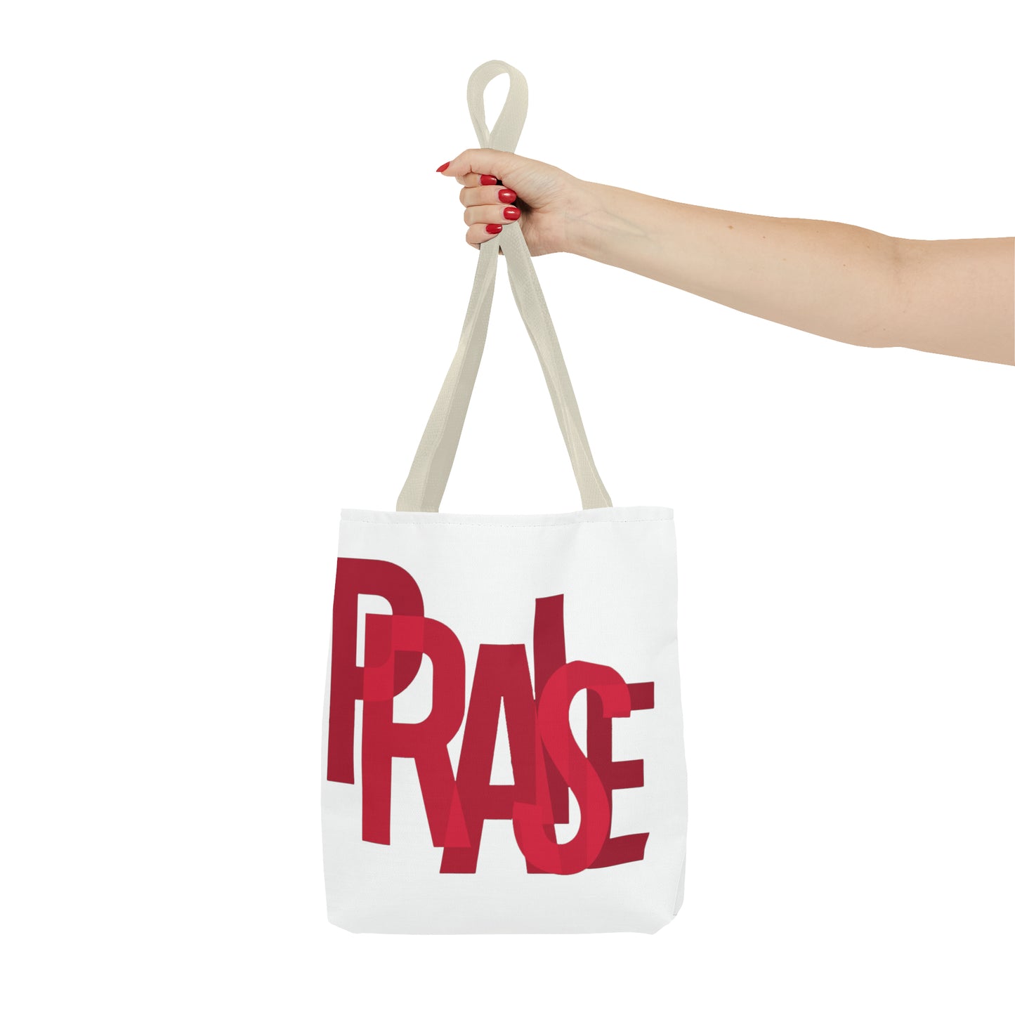 Collection B: “Garment of PRAISE” White & Red Tote Bag