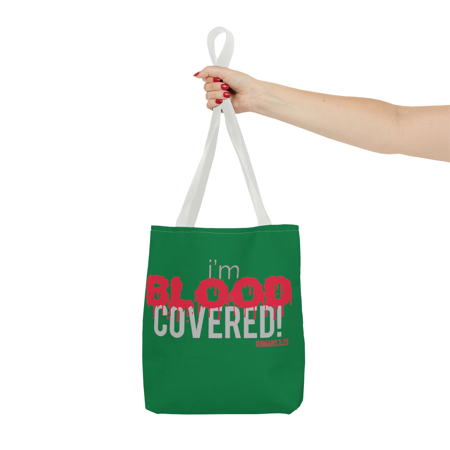 Collection B: “BLOOD Covered” Green Tote Bag