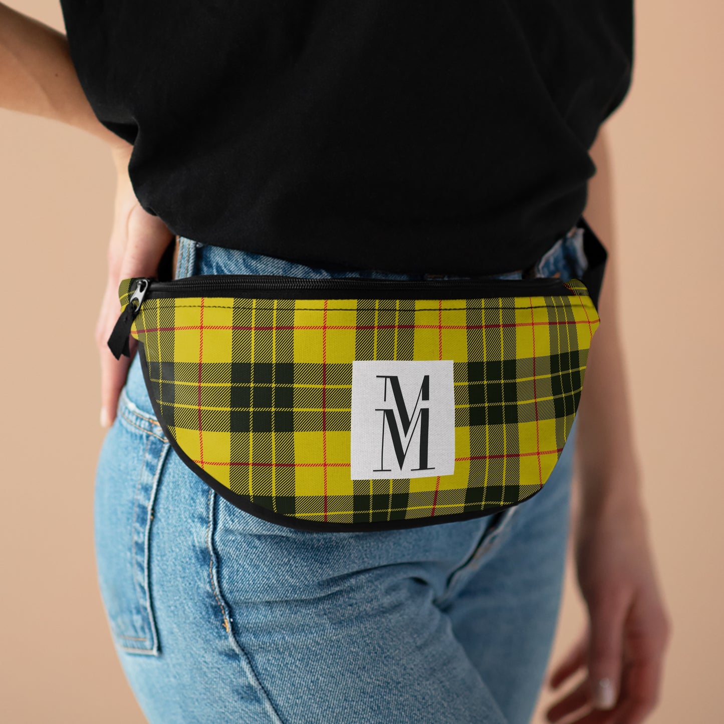 Mss Mia Yellow Plaid Fanny Pack