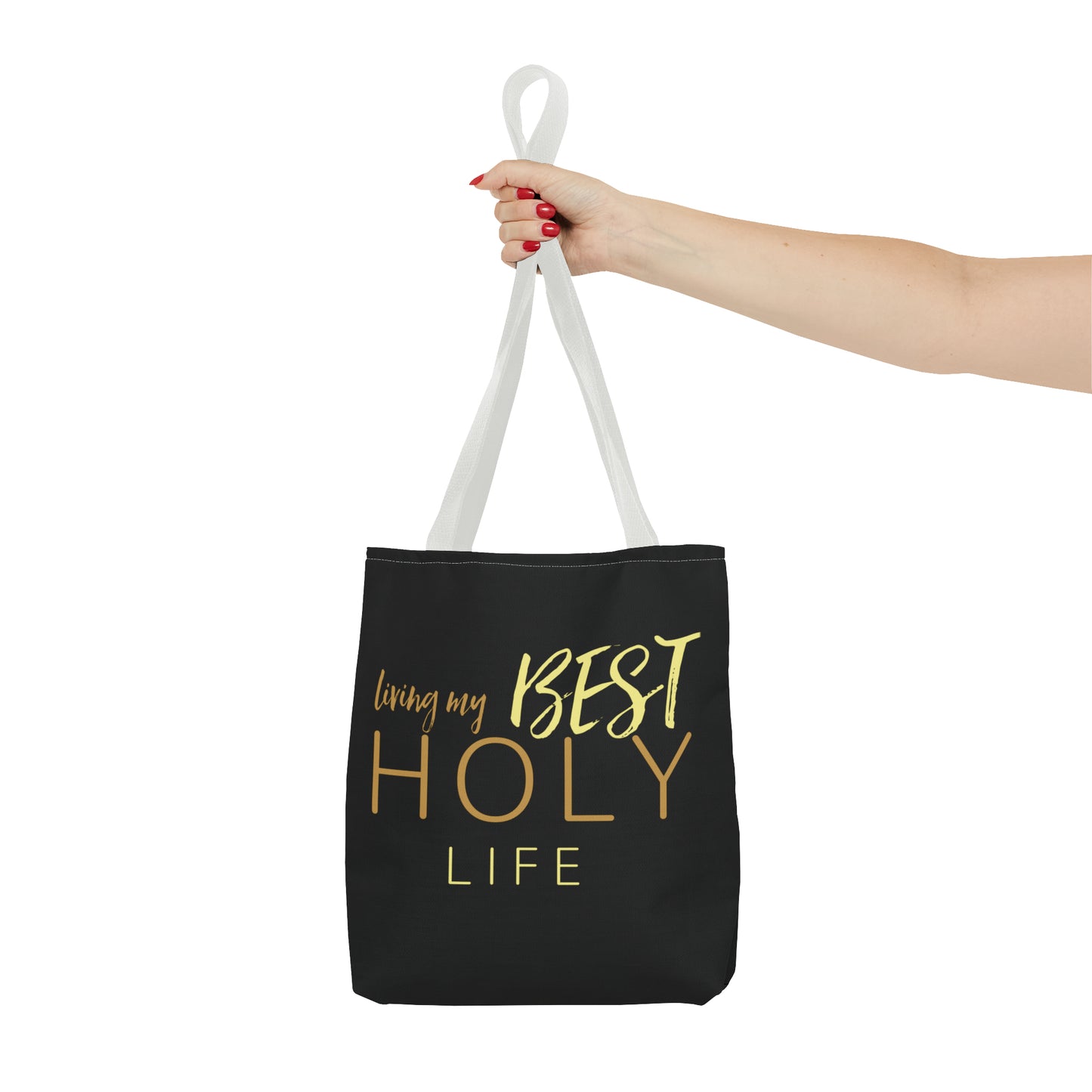 Collection A: “HOLYlife” Black Tote Bag