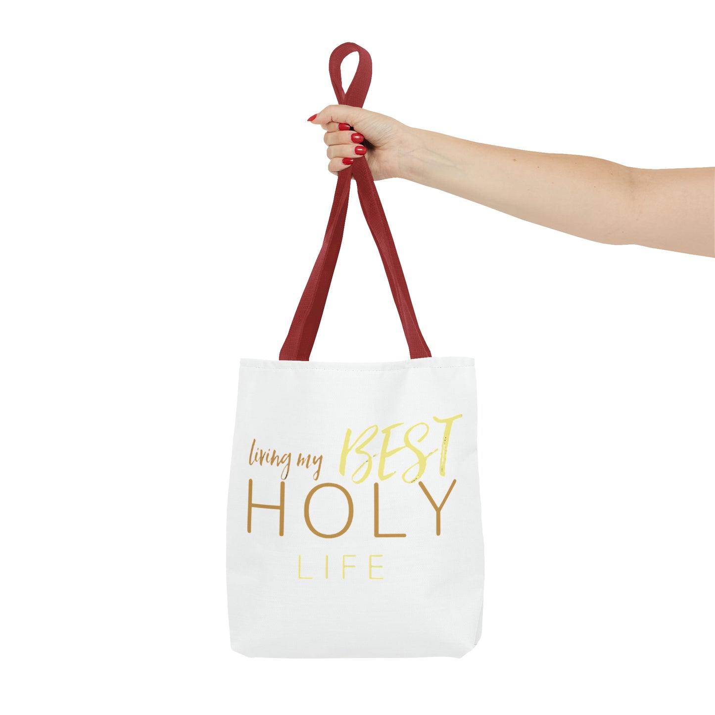 Collection A: “HOLYlife” White Tote Bag