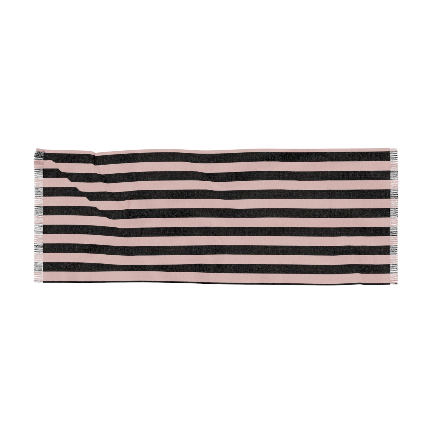 MssMia Pink w/ Black Stripe Light Scarf