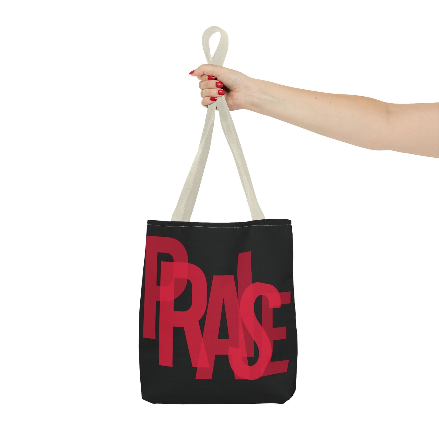 Collection B: “Garment of PRAISE” Black & Red Tote Bag