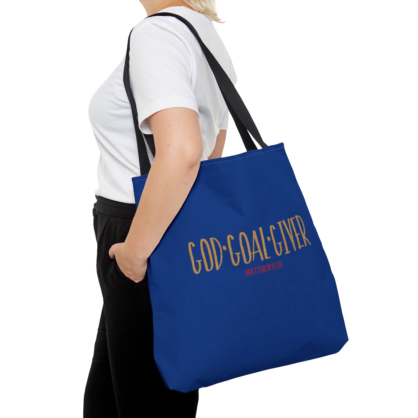 “Goal Giver” Dark Blue Tote Bag