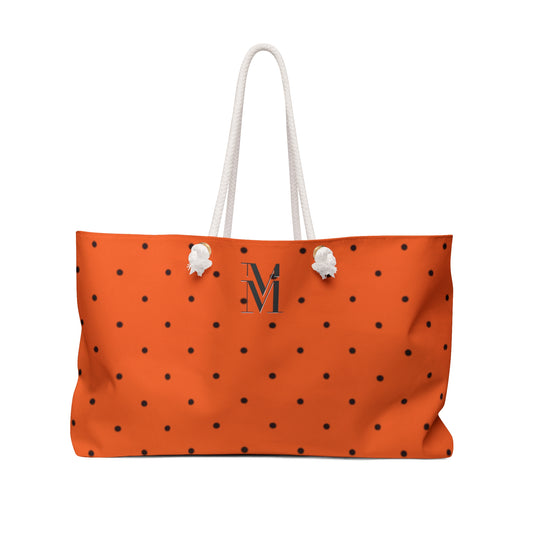 Mss Mia Orange Polka Dot Weekender