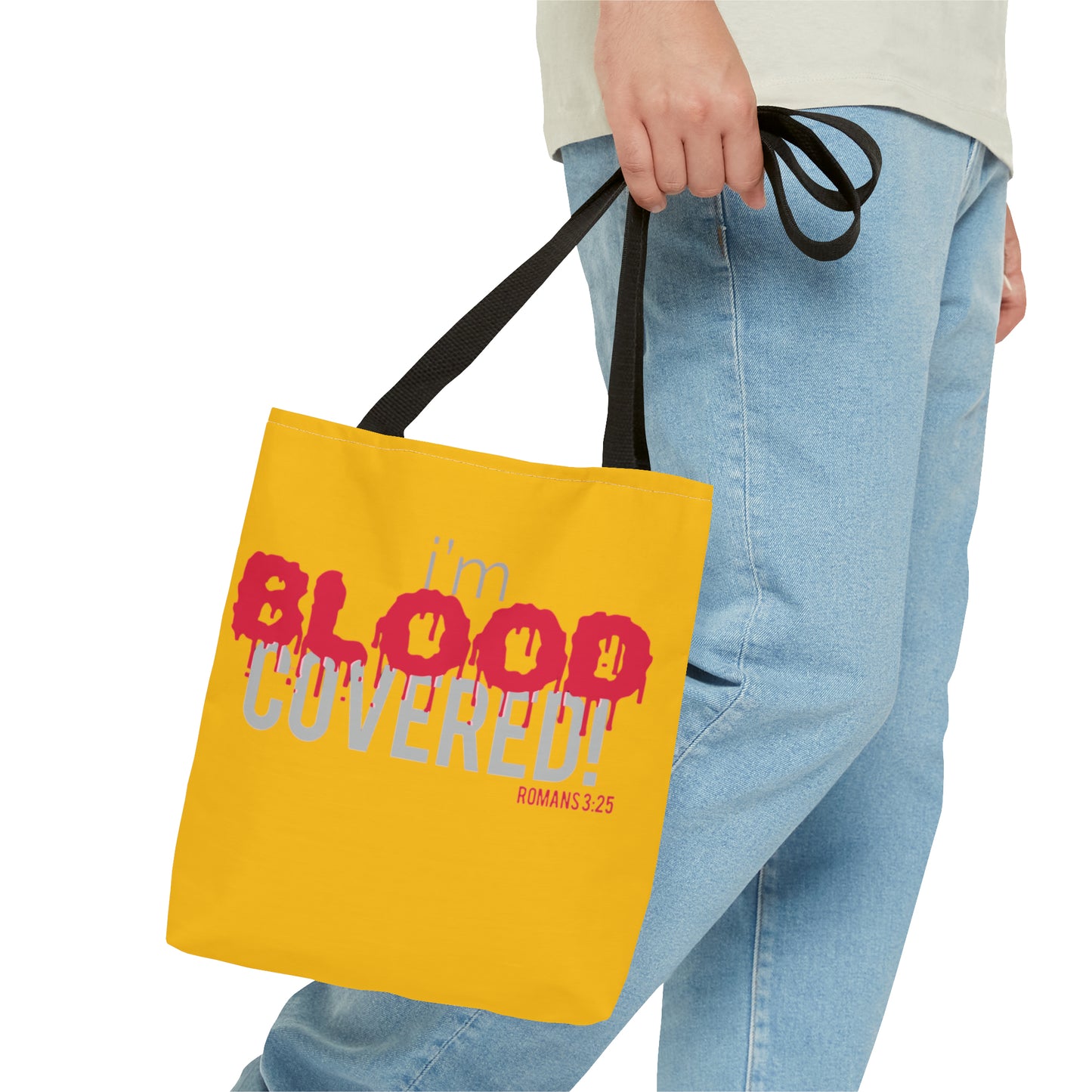 Collection B: “BLOOD Covered” Yellow Tote Bag