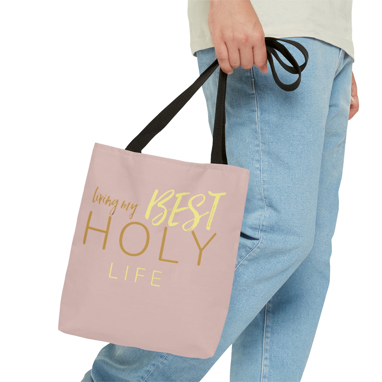 Collection A: “HOLYlife” MM Pink Tote Bag