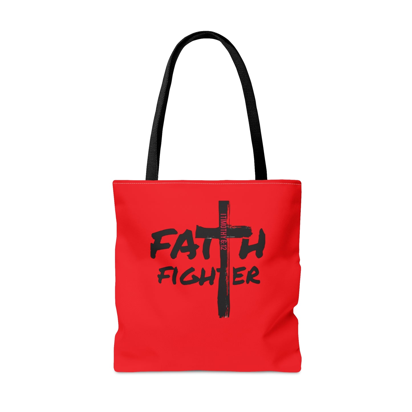 Collection A: “Faith Fighter” Red Tote Bag
