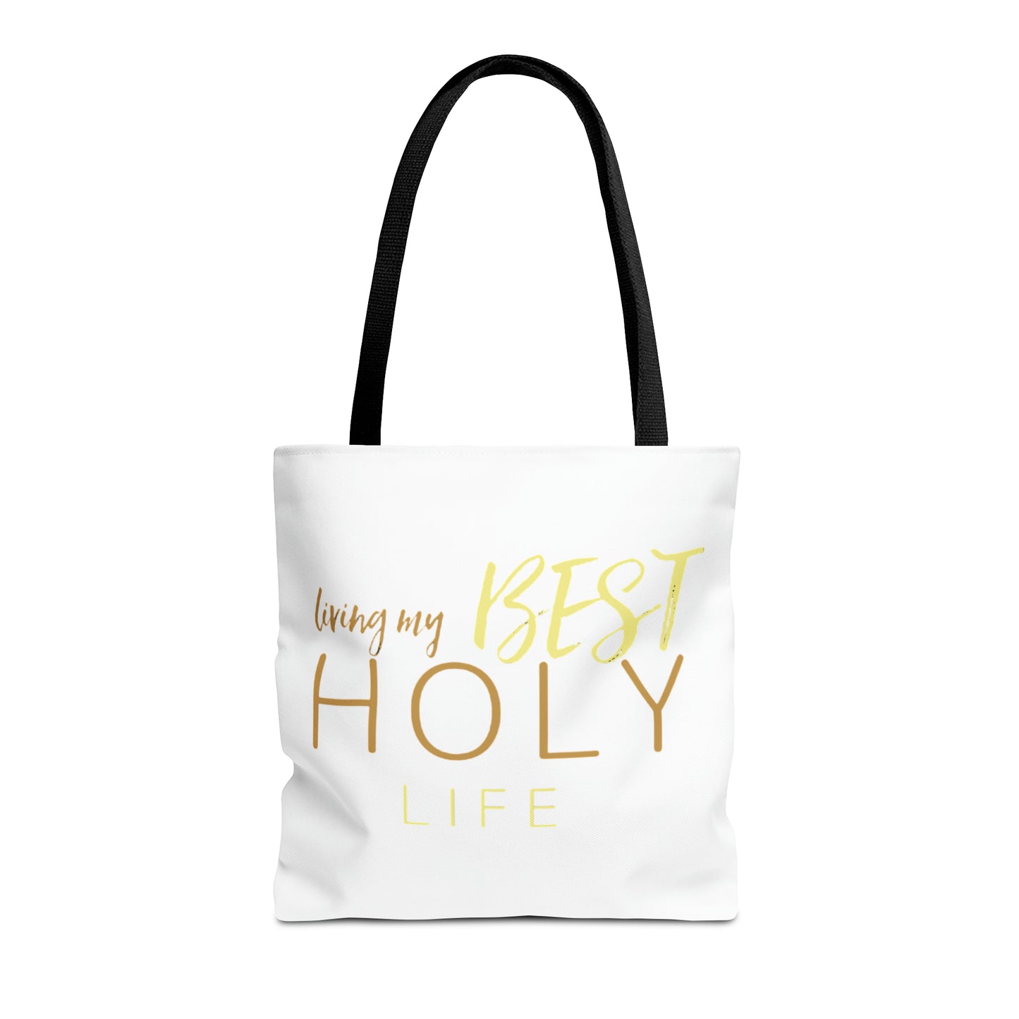 Collection A: “HOLYlife” White Tote Bag