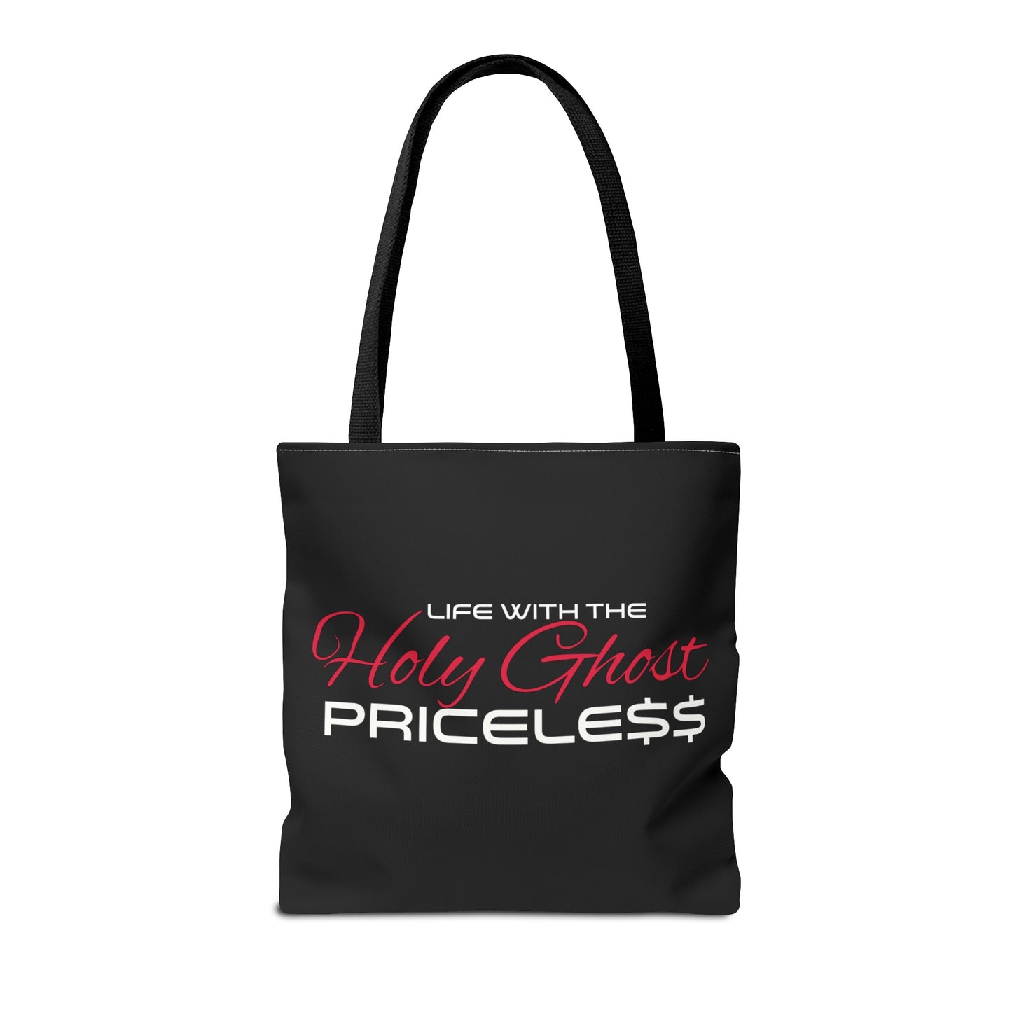 Collection A “Holy Ghost PRICELESS” Black Tote Bag