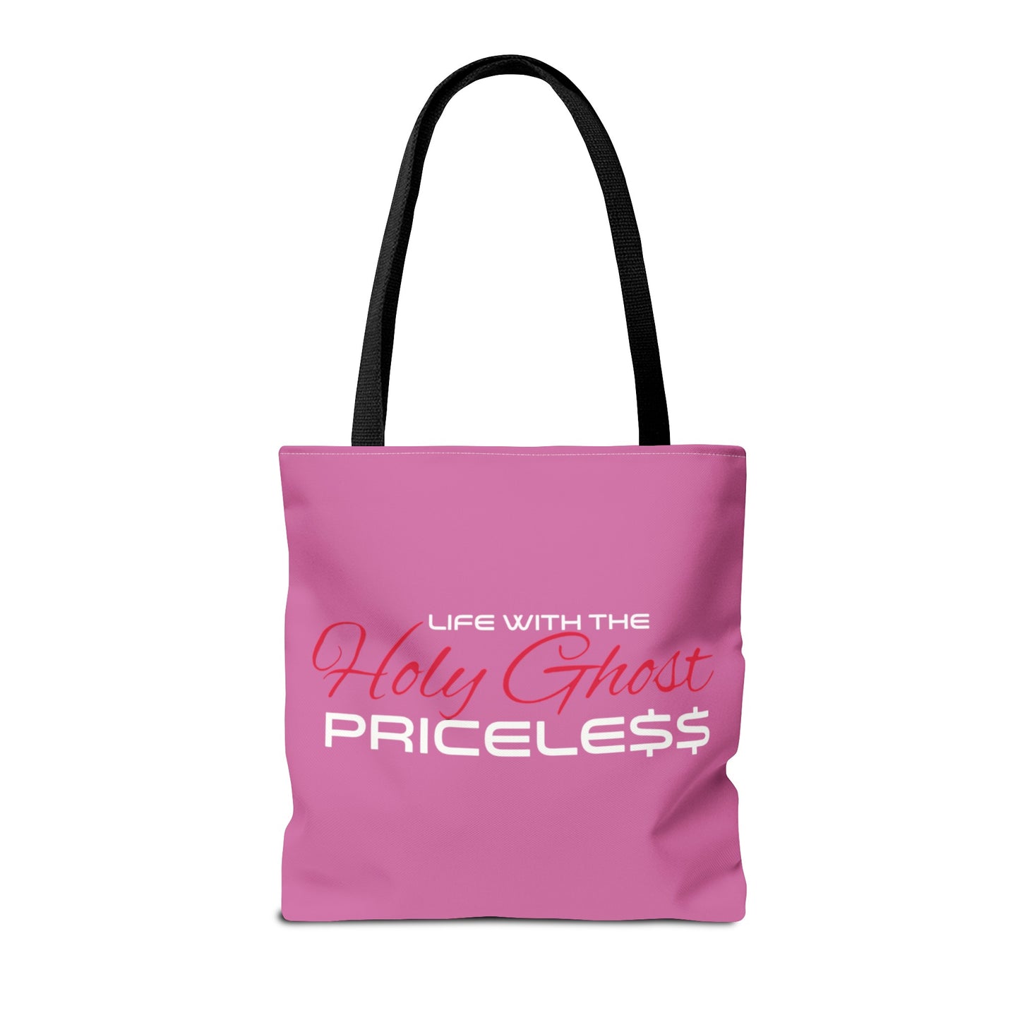 Collection A “Holy Ghost PRICELESS” Pink Tote Bag