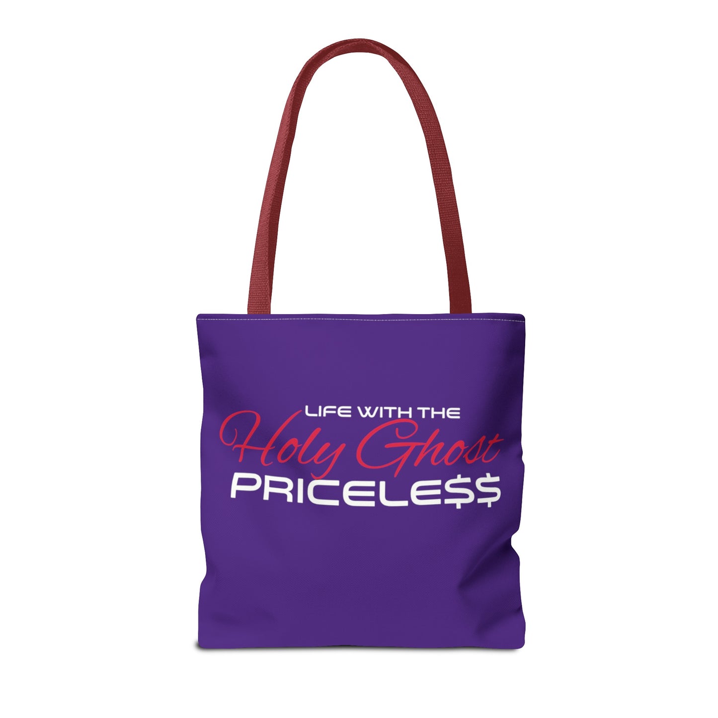 Collection A “Holy Ghost PRICELESS” Purple Tote Bag