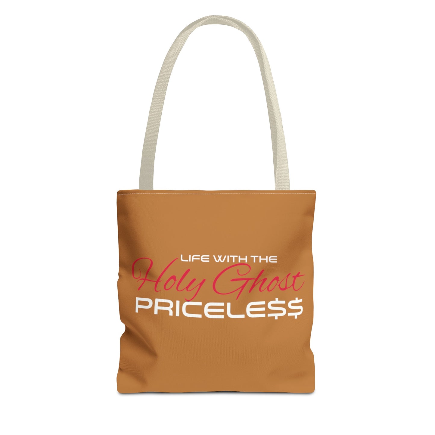 Collection A “Holy Ghost PRICELESS” Tan Tote Bag