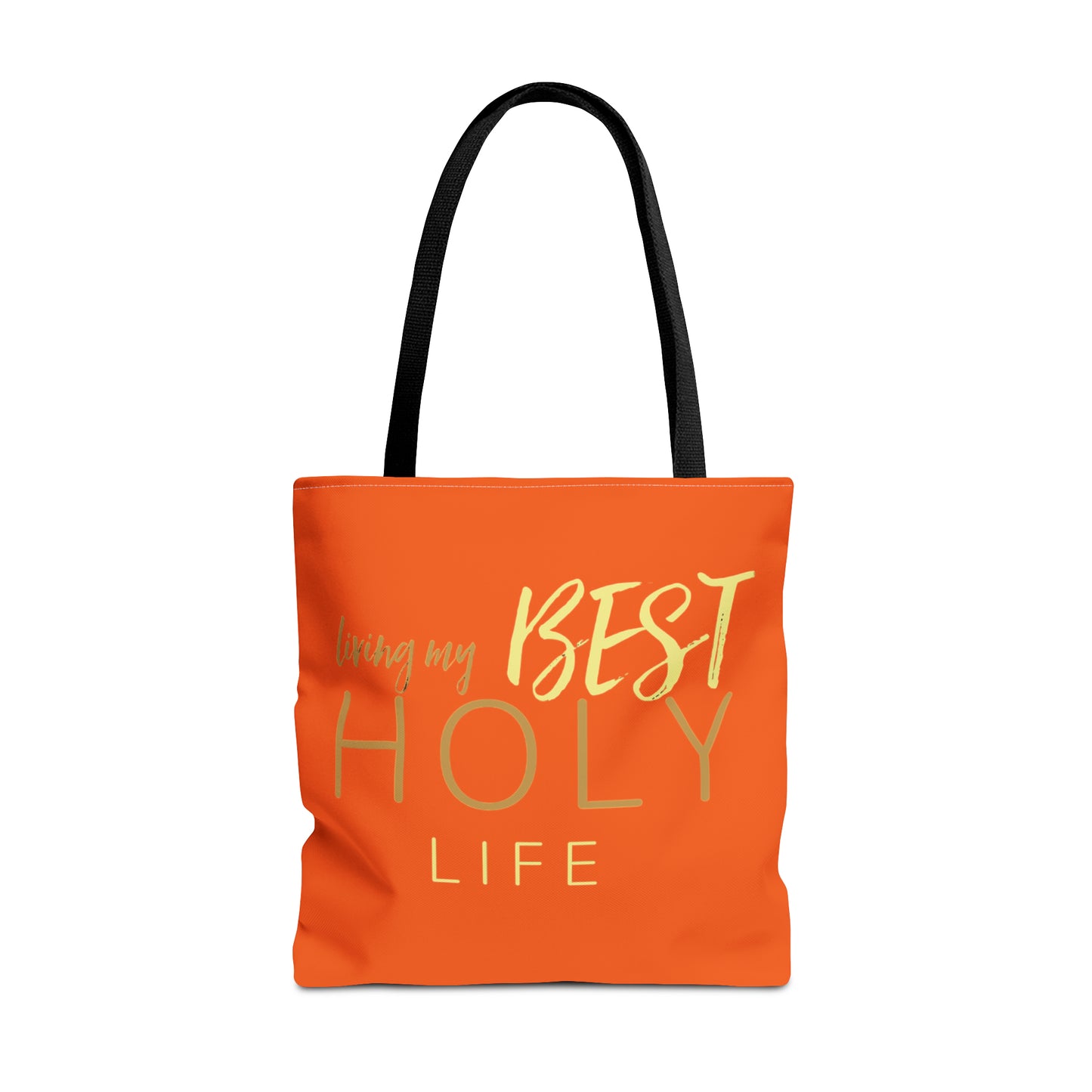 Collection A: “HOLYlife” Orange Tote Bag